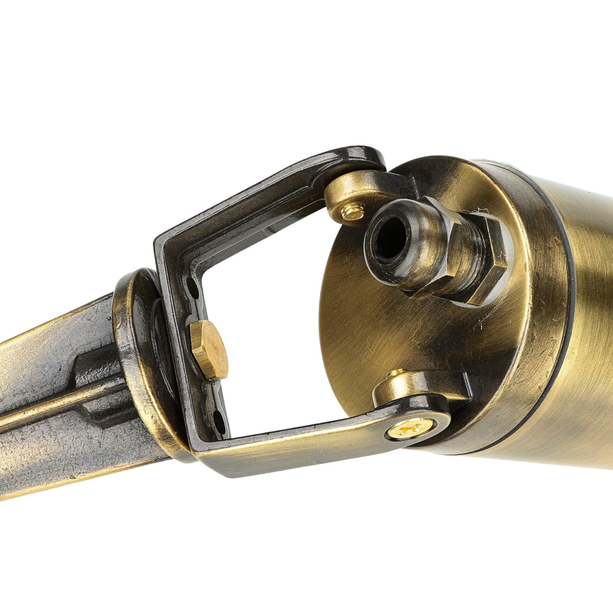 Gartenstrahler mit Erdspieß Messing massiv GU10 IP64 Bronze