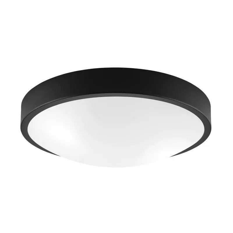 Wohnliche Deckenlampe Glas 2-flammig Ø36 cm E27 Schwarz
