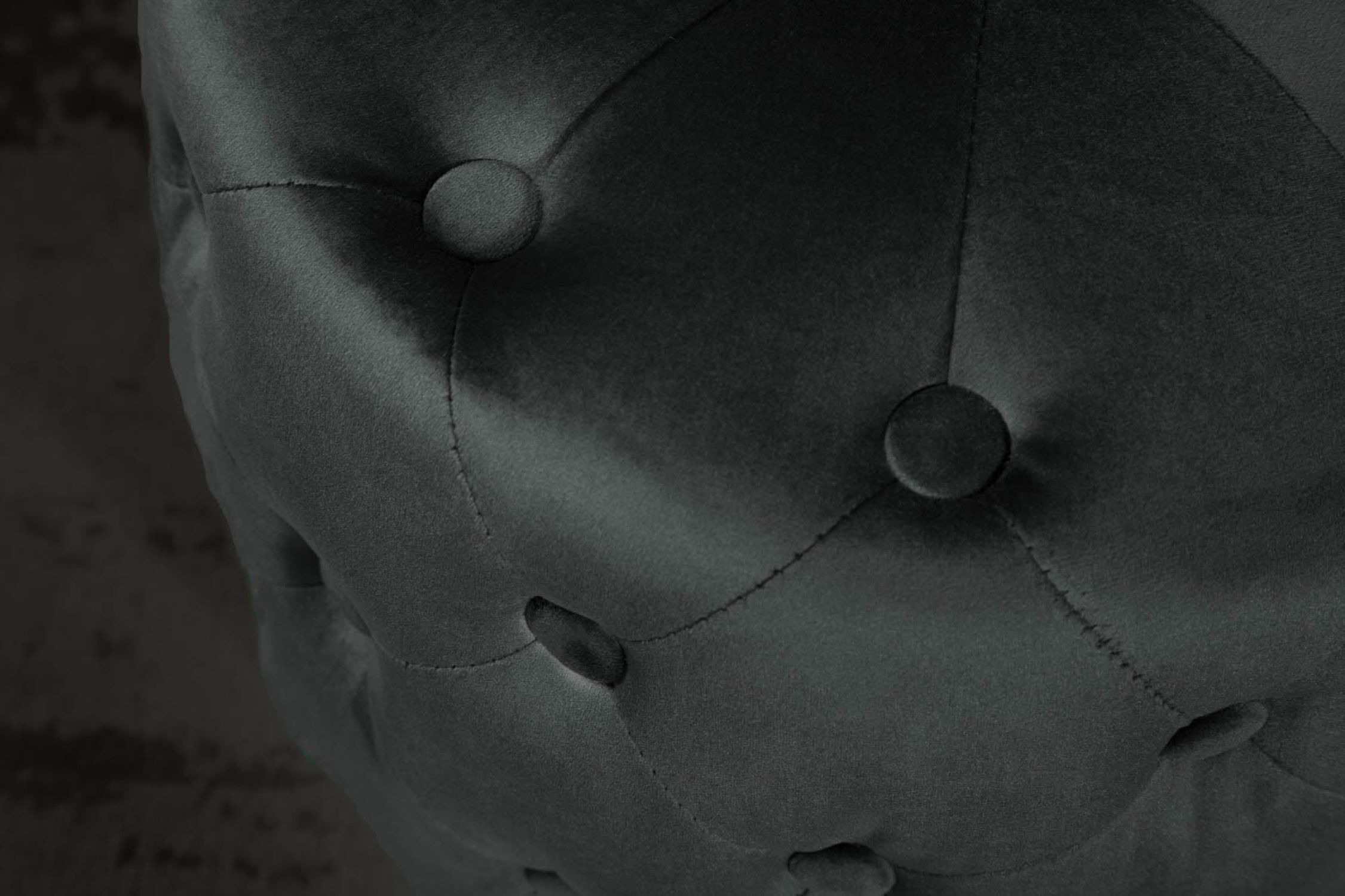 Sitzhocker Schwarz Gold aus Samt Metall Ø 37 cm klein Person