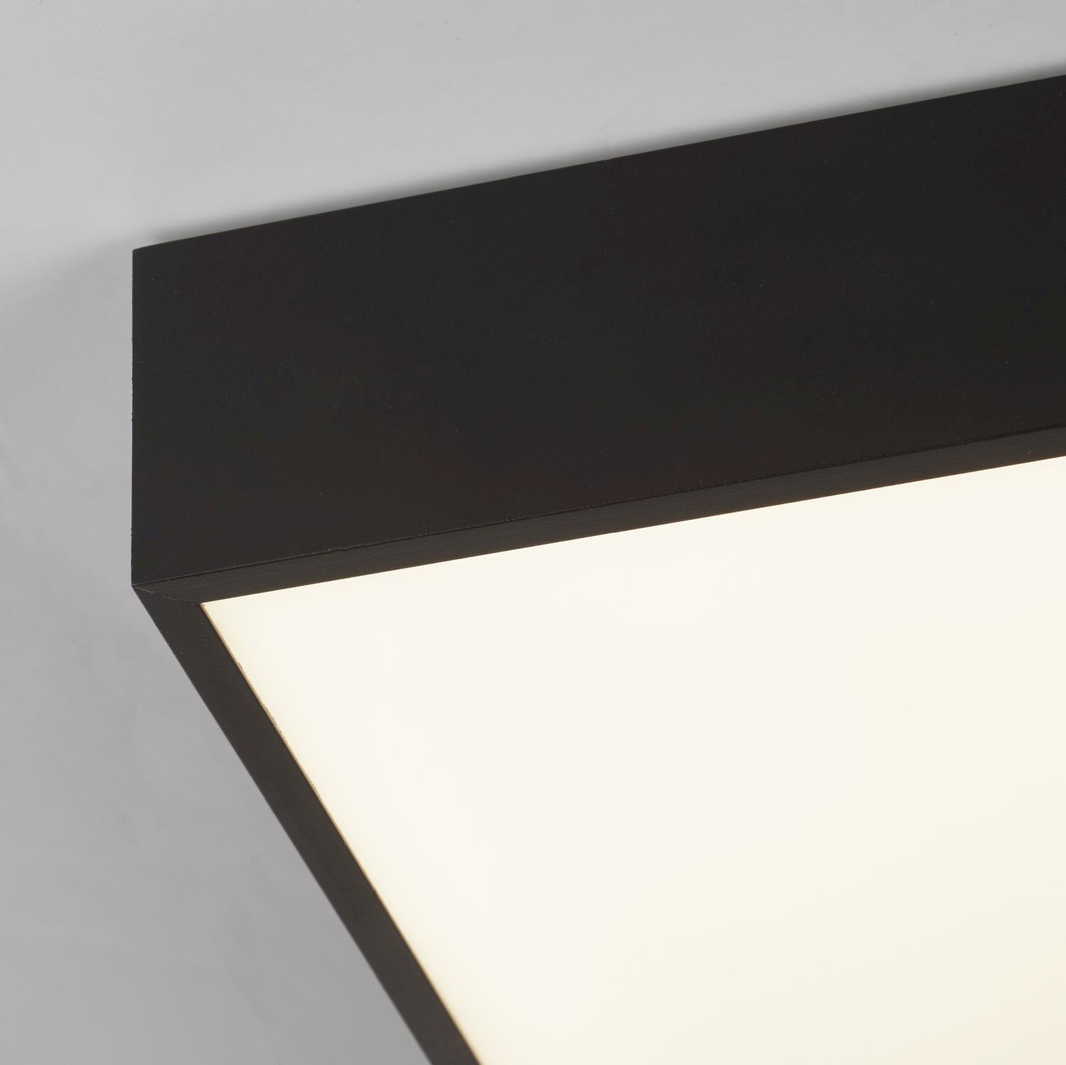 LED Deckenleuchte Aluminium IP44 B:30 cm Schwarz Weiß