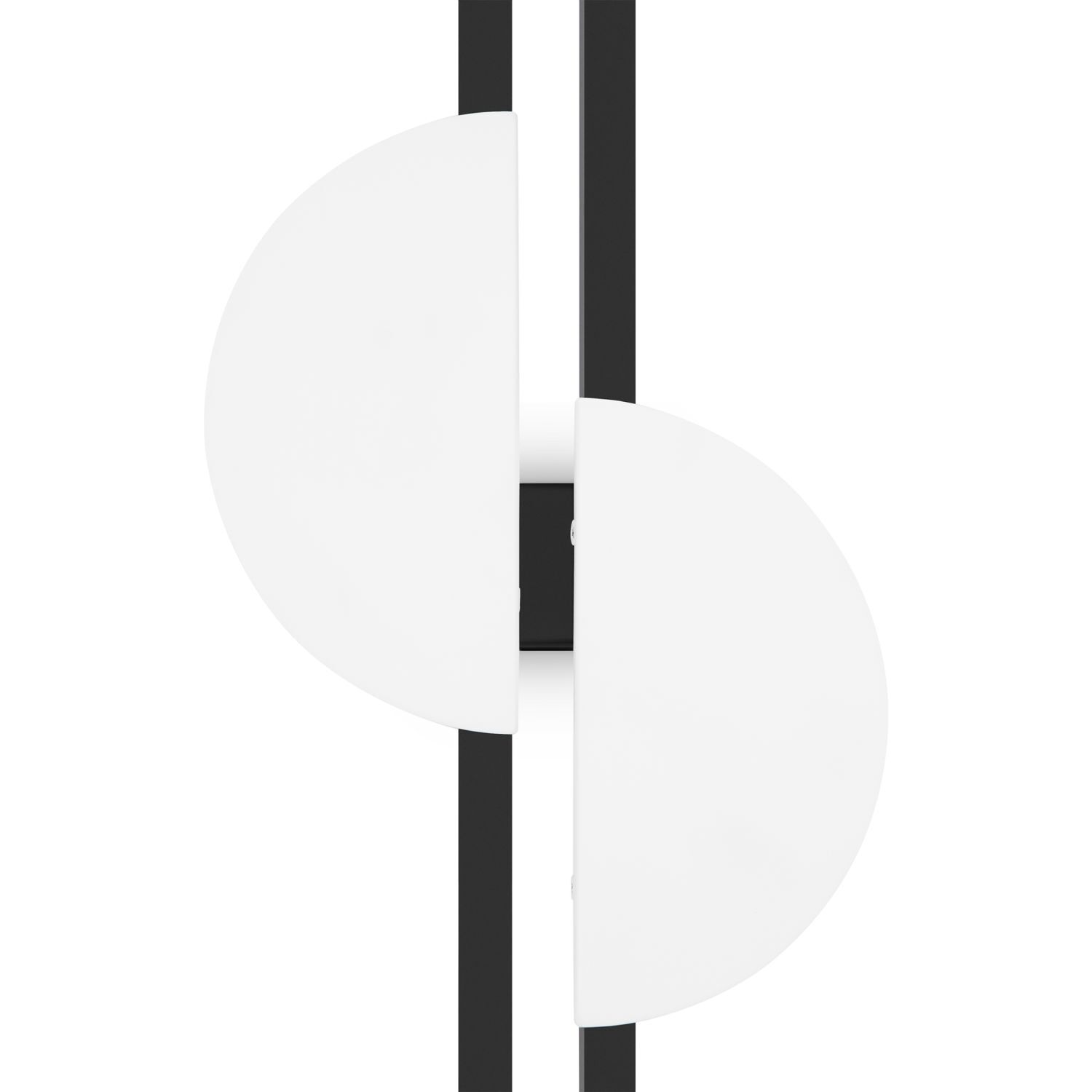 LED Wandleuchte Aluminium Metall H: 79 cm Schwarz Weiß