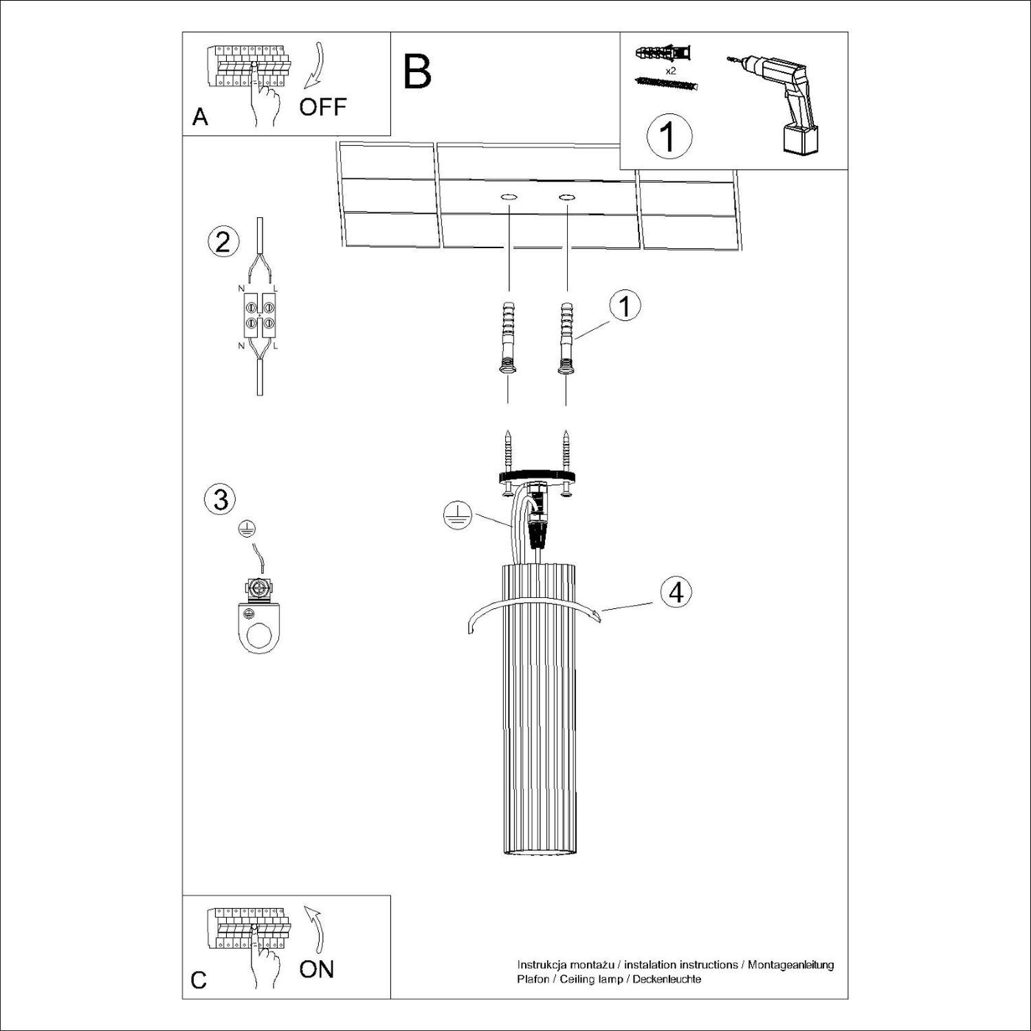 Spot Lampe Decke Aufputz H: 30 cm Ø 6,5 cm Rot Alu GU10