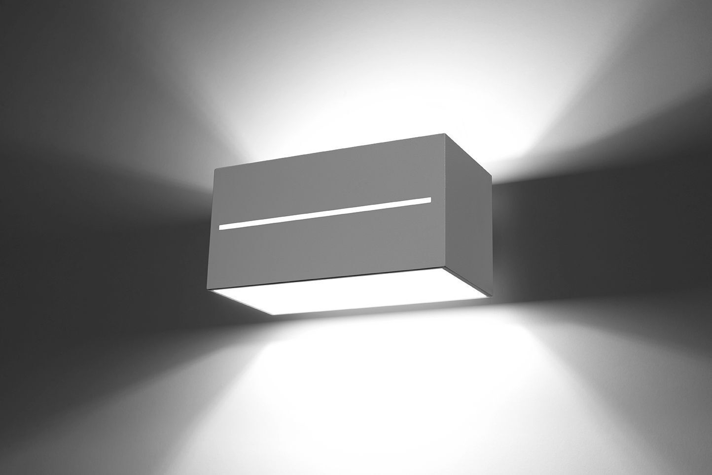 Weiße Wandleuchte Aluminium eckig B:20cm 2x G9 stylisch