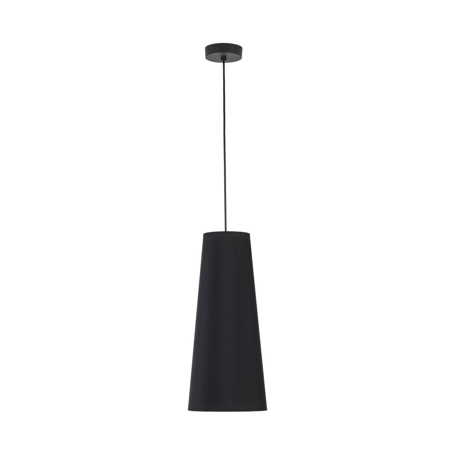 Hängeleuchte Schwarz Ø 20 cm H: max. 180 cm Stoff E27