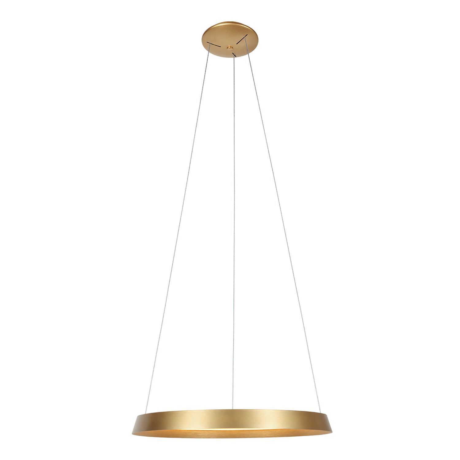 LED Hängelampe rund in Gold B:60 cm 50 W 2700 K elegant Leuchter, Lampe