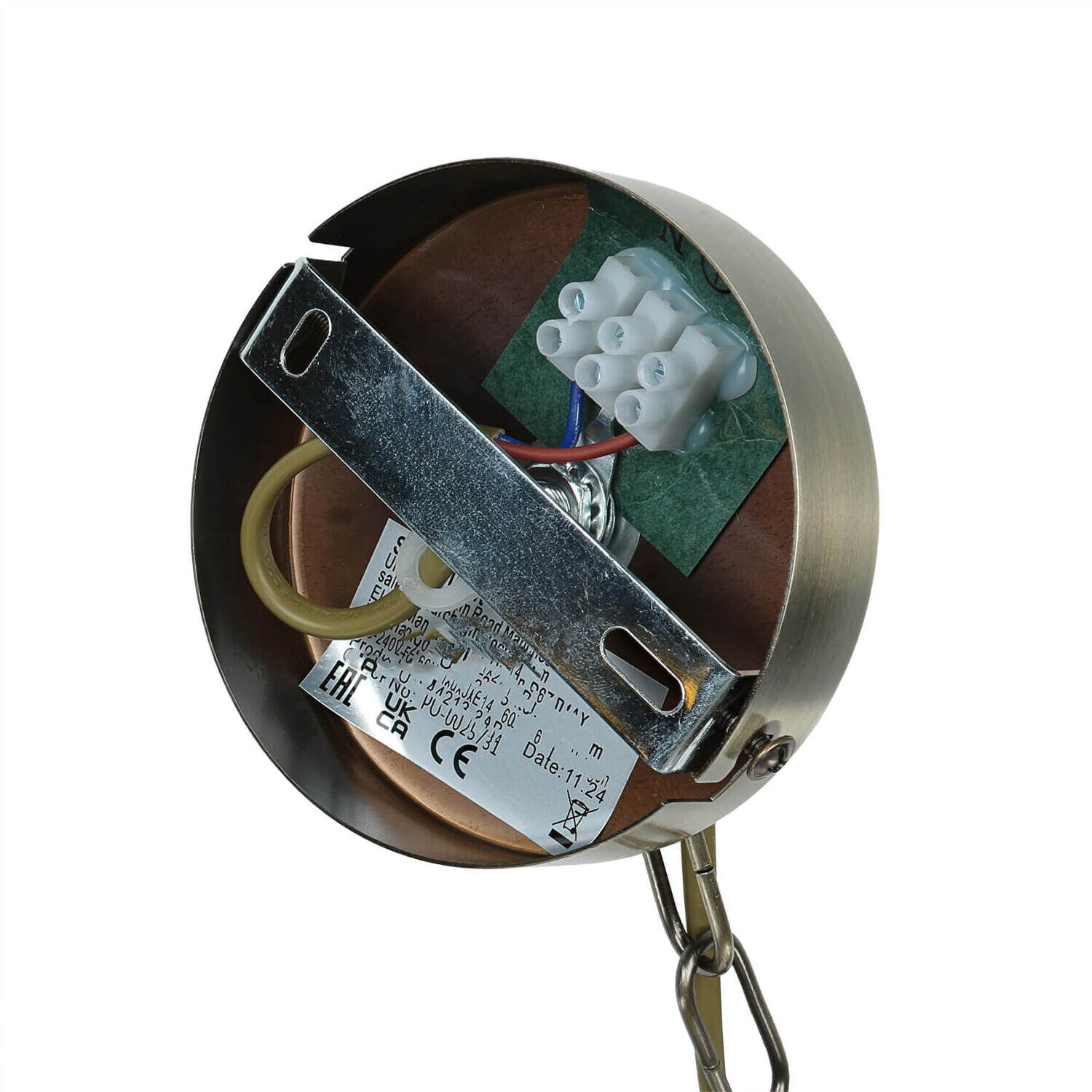 lampenfassung, pendel, montage, kupfer, elektrische baugruppe