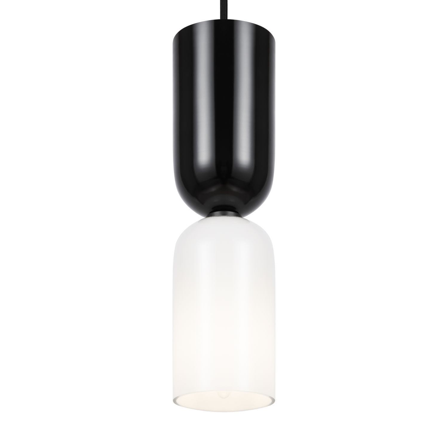 Hängelampe Metall Glas E14 rund Ø 8 cm H: max. 232 cm