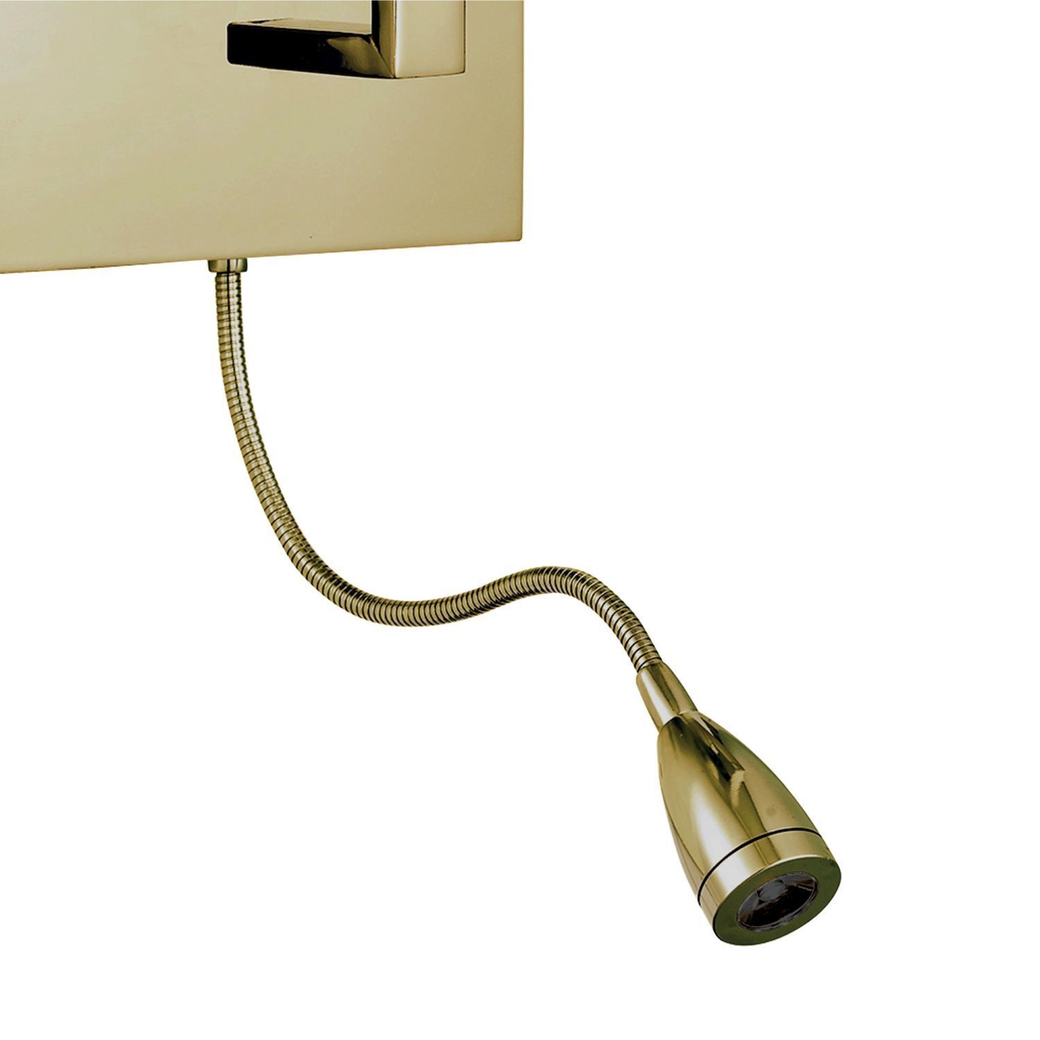 Wandlampe Stoffschirm blendarm H:26 cm Lesearm flexibel