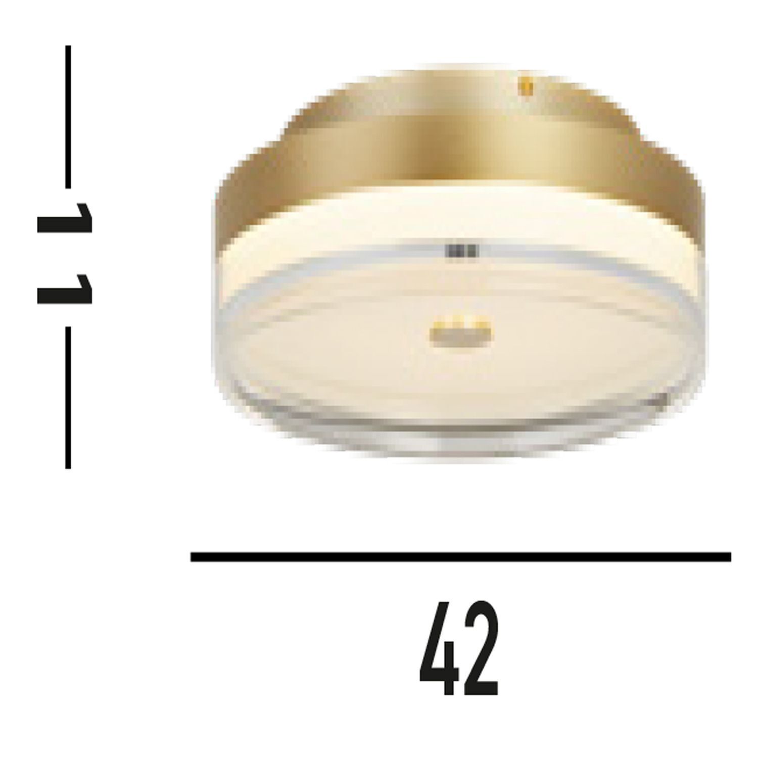 Runde LED Deckenleuchte Metall in Gold Ø40 cm 1850 lm