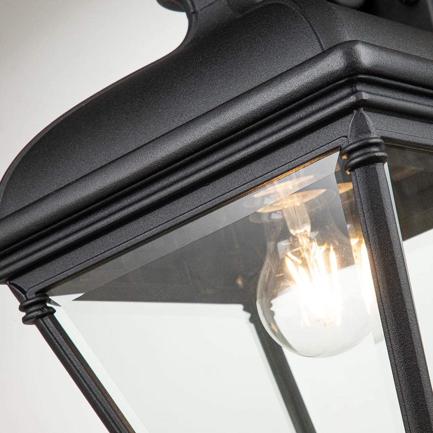 Wandleuchte außen Schwarz 42,2 cm hoch IP44 E27