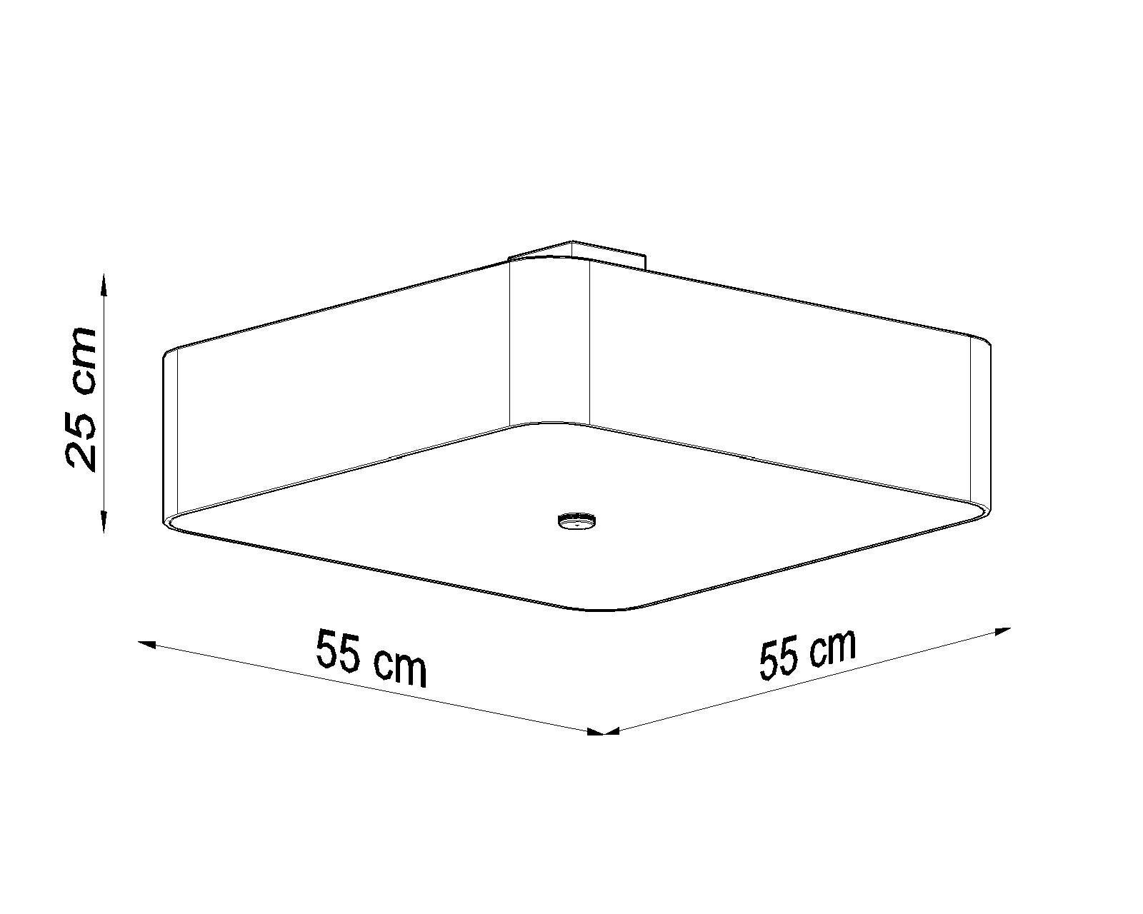Deckenleuchte Stoff Glas Weiß quadratisch blendarm