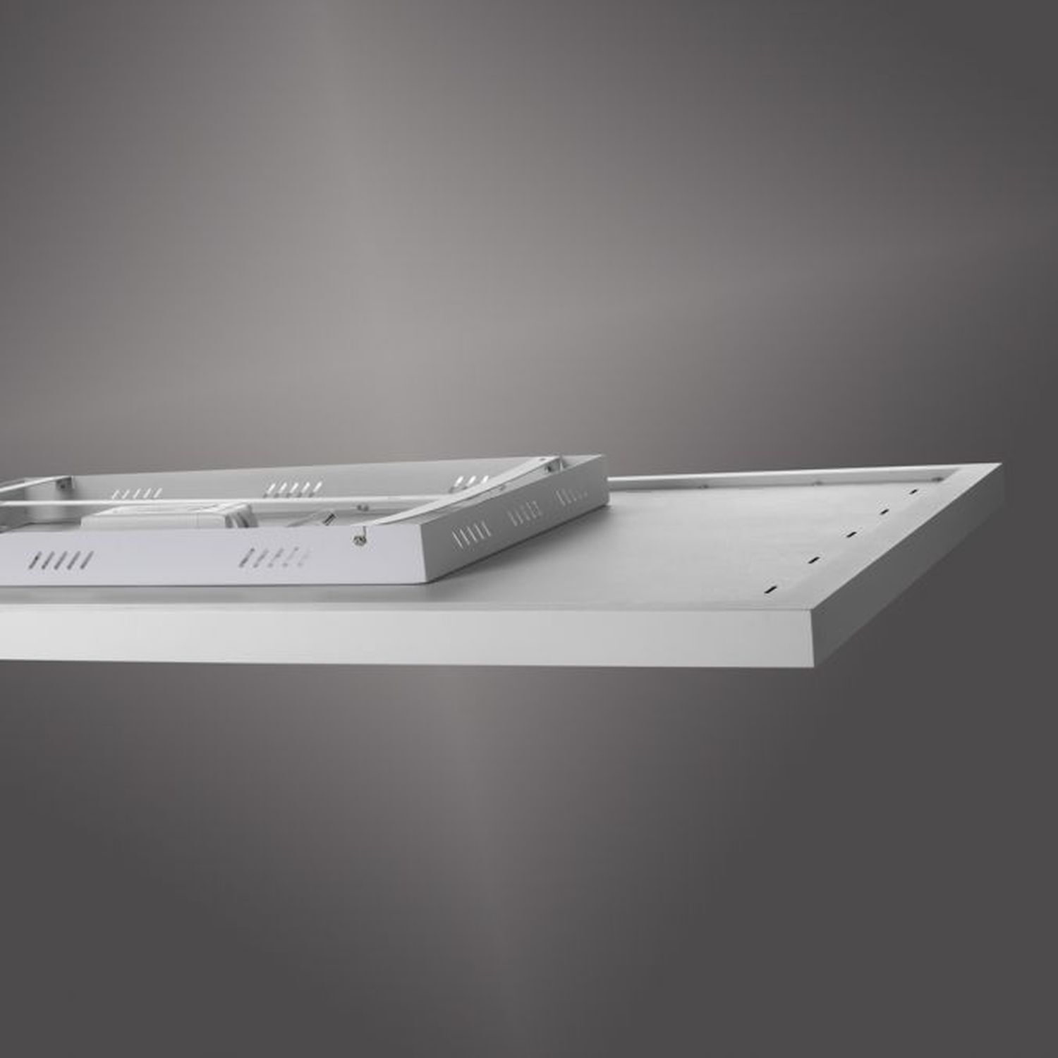 LED Deckenlampe dimmbar Infrarot Heizung L:120 cm 43 W Ablage, Aluminium