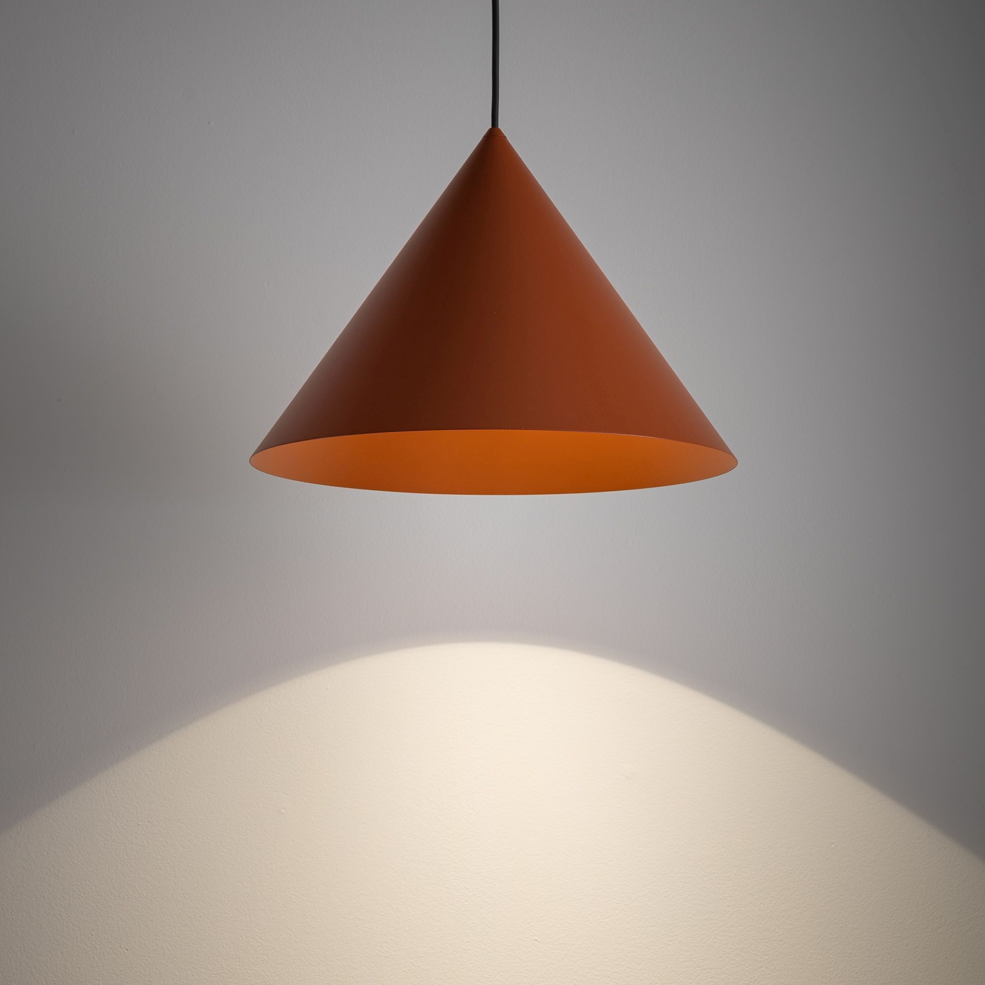 Lampenpendel, Wandleuchte, Orange, Kegelform, Deckenlampe