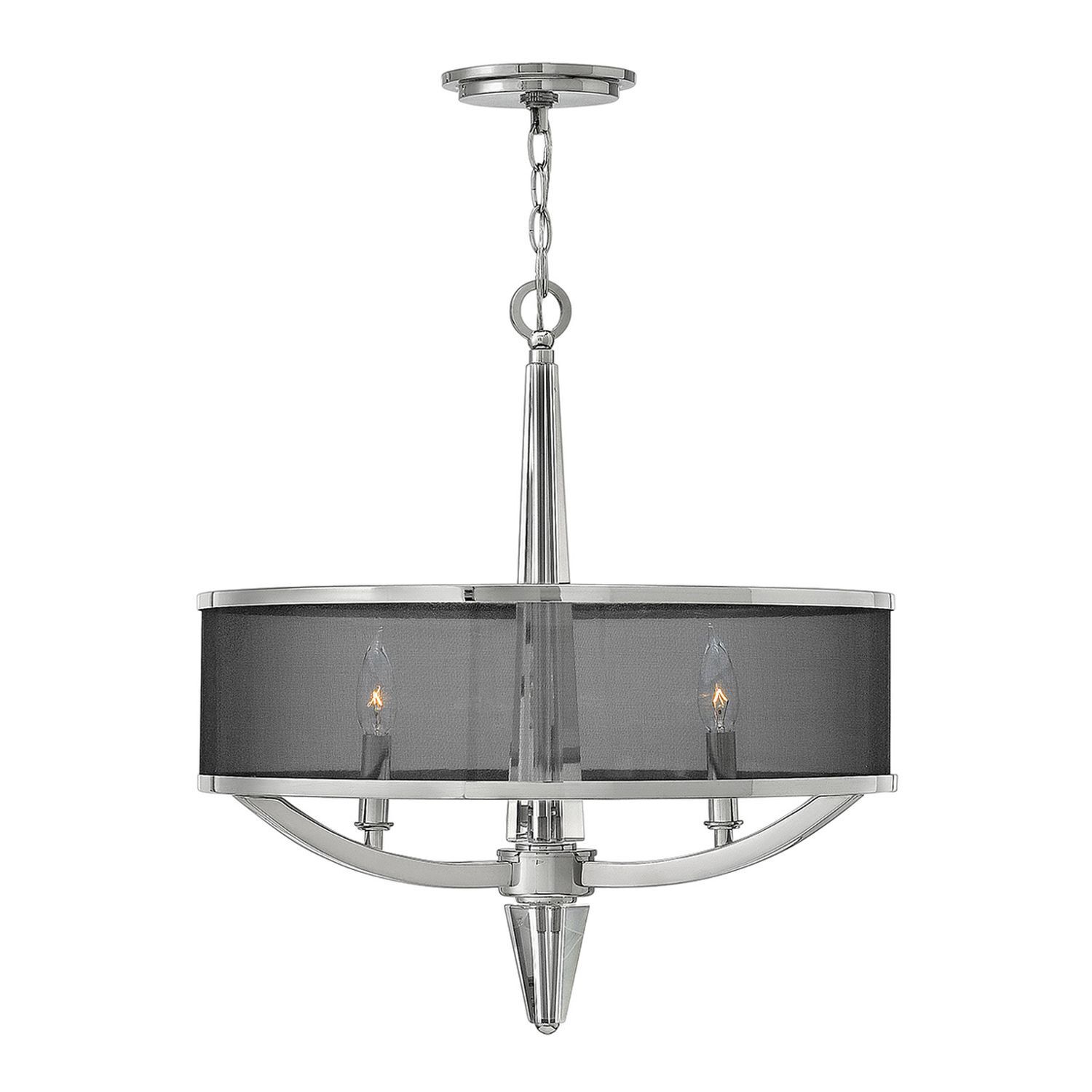 Hängelampe Metall Stoff Ø 53,9 cm rund H: max. 374,9 cm XXL