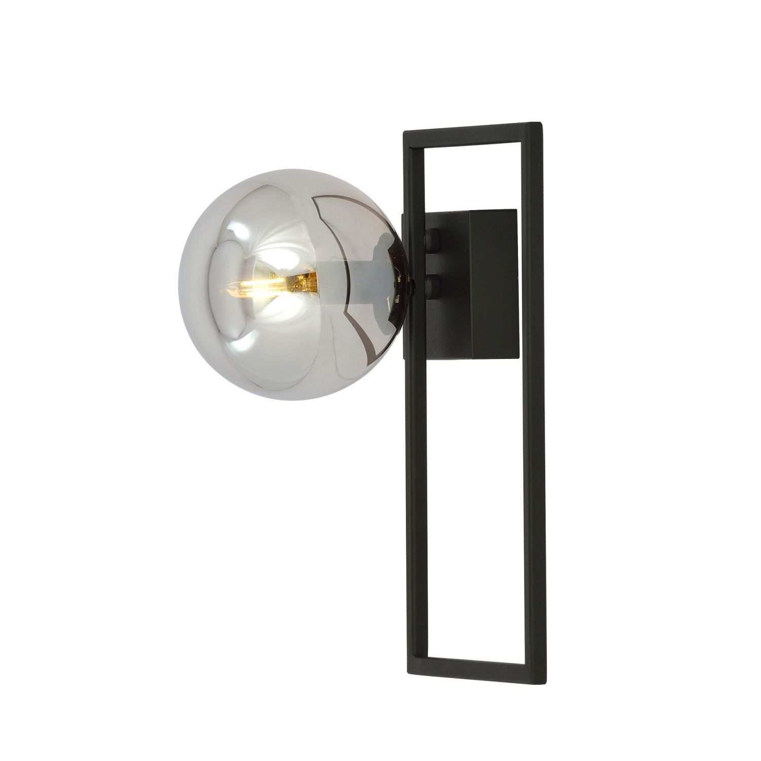 Deckenleuchte Schwarz Grau E14 L: 30 cm Kugelschirm klein