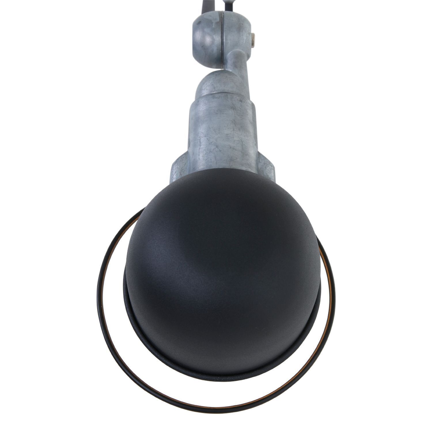 Wandspot mit Stecker in Schwarz Silber E14 flexibel