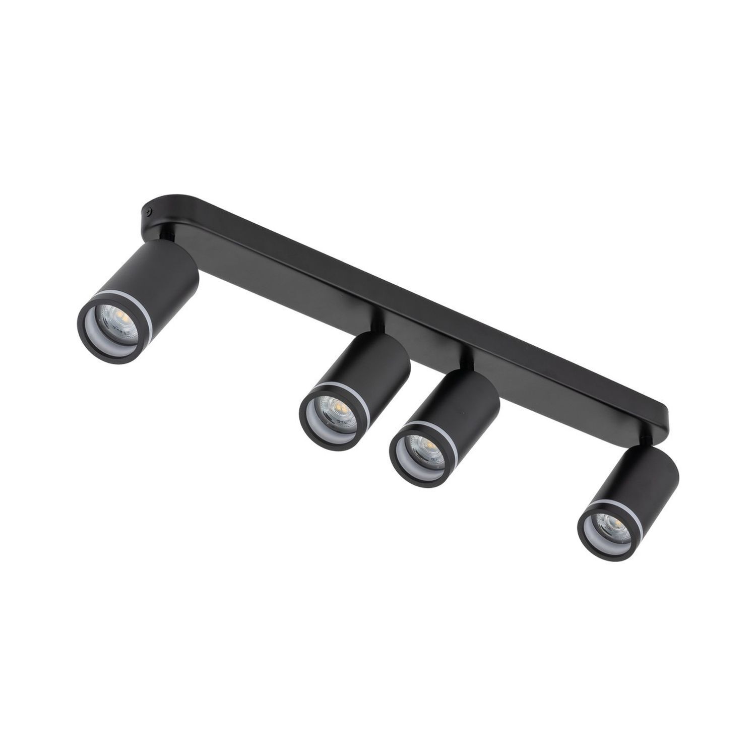 Deckenstrahler Metall Schwarz 74 cm lang 4-flammig GU10 Badezimmer, Drinnen, Zimmer, Duscharmatur