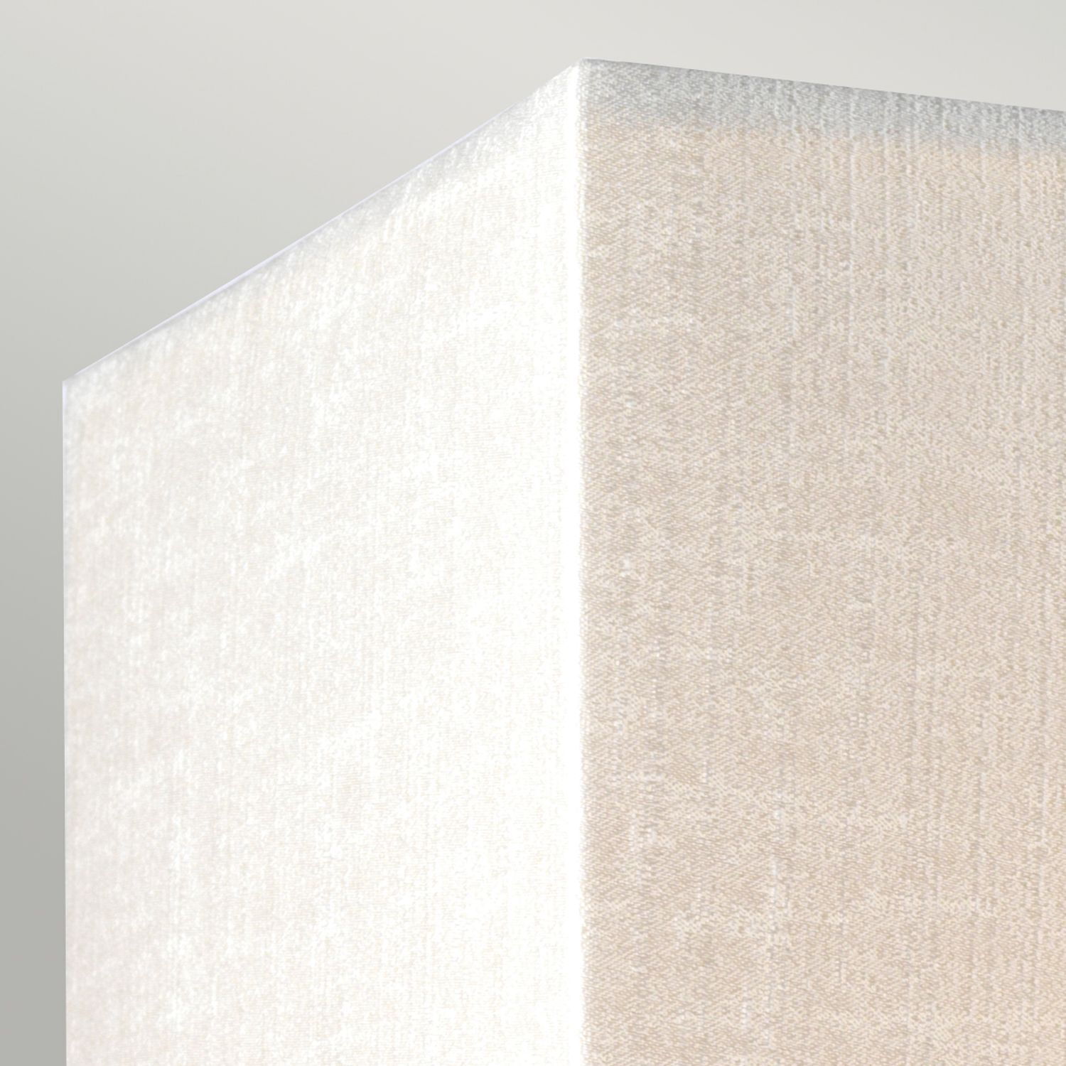 Eckige Wandleuchte Stoff Creme Messing E27 NADATILA