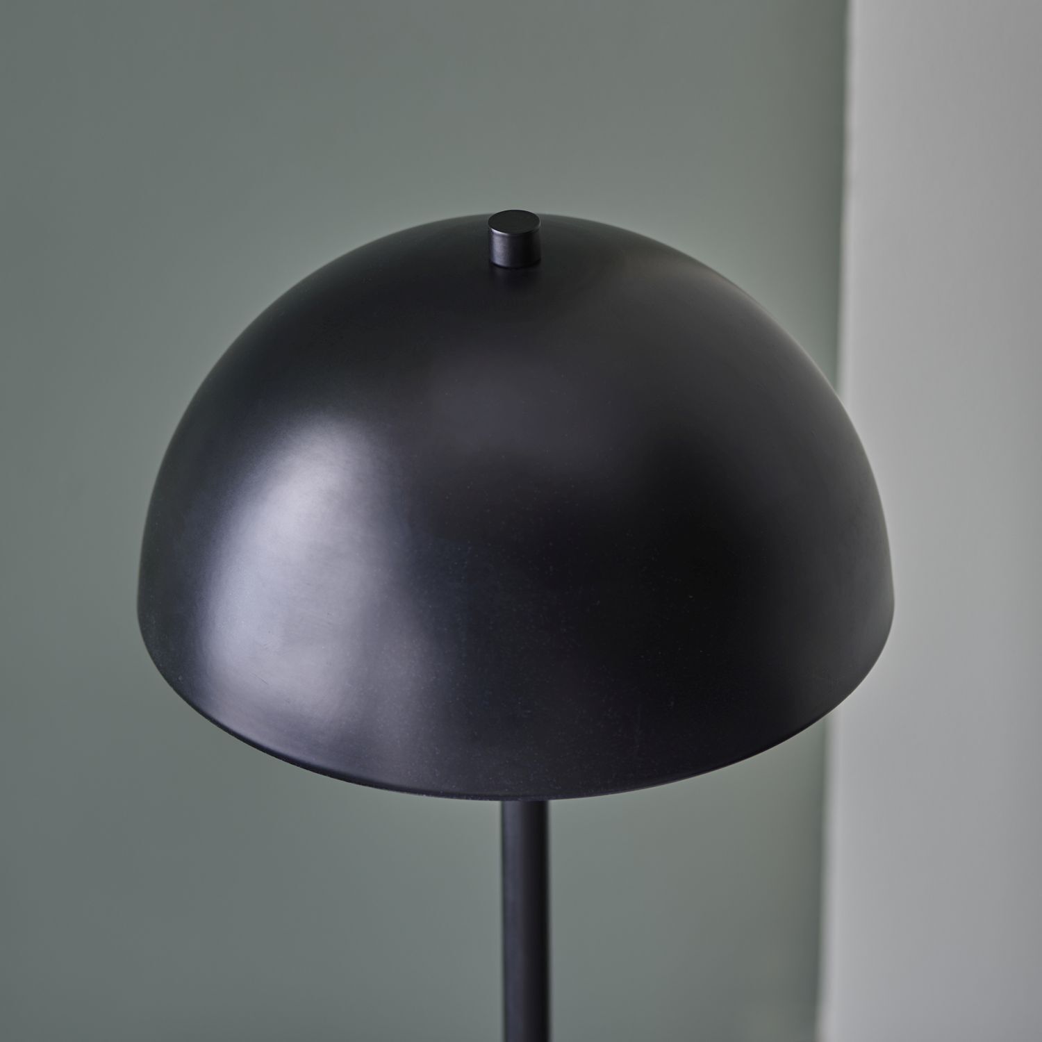Pilzleuchte Schwarz Metall 41 cm Kabelschalter E14 ALFIE