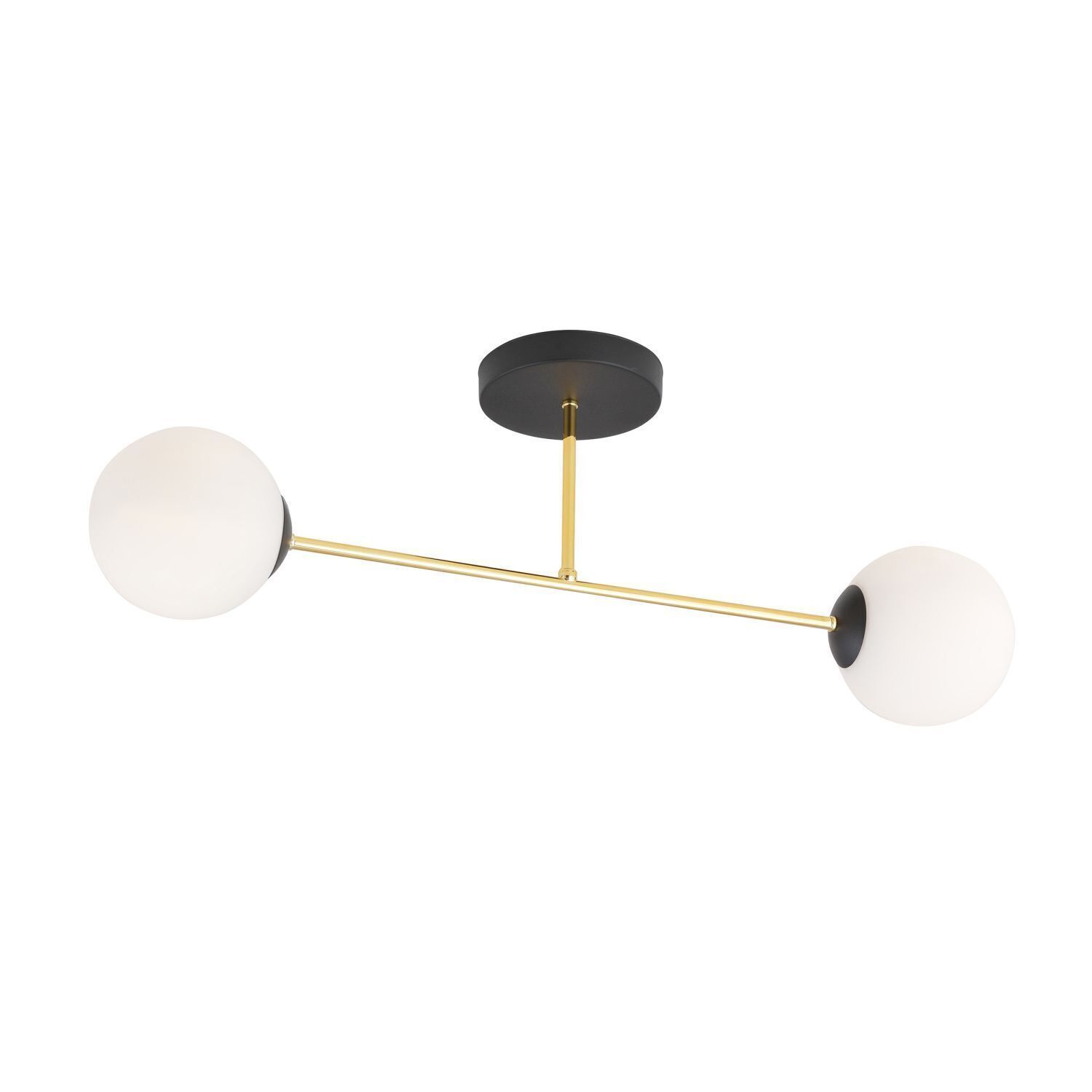 Deckenleuchte ALOISIO in Schwarz Weiß Gold 55 cm lang Lampe, Deckenleuchte