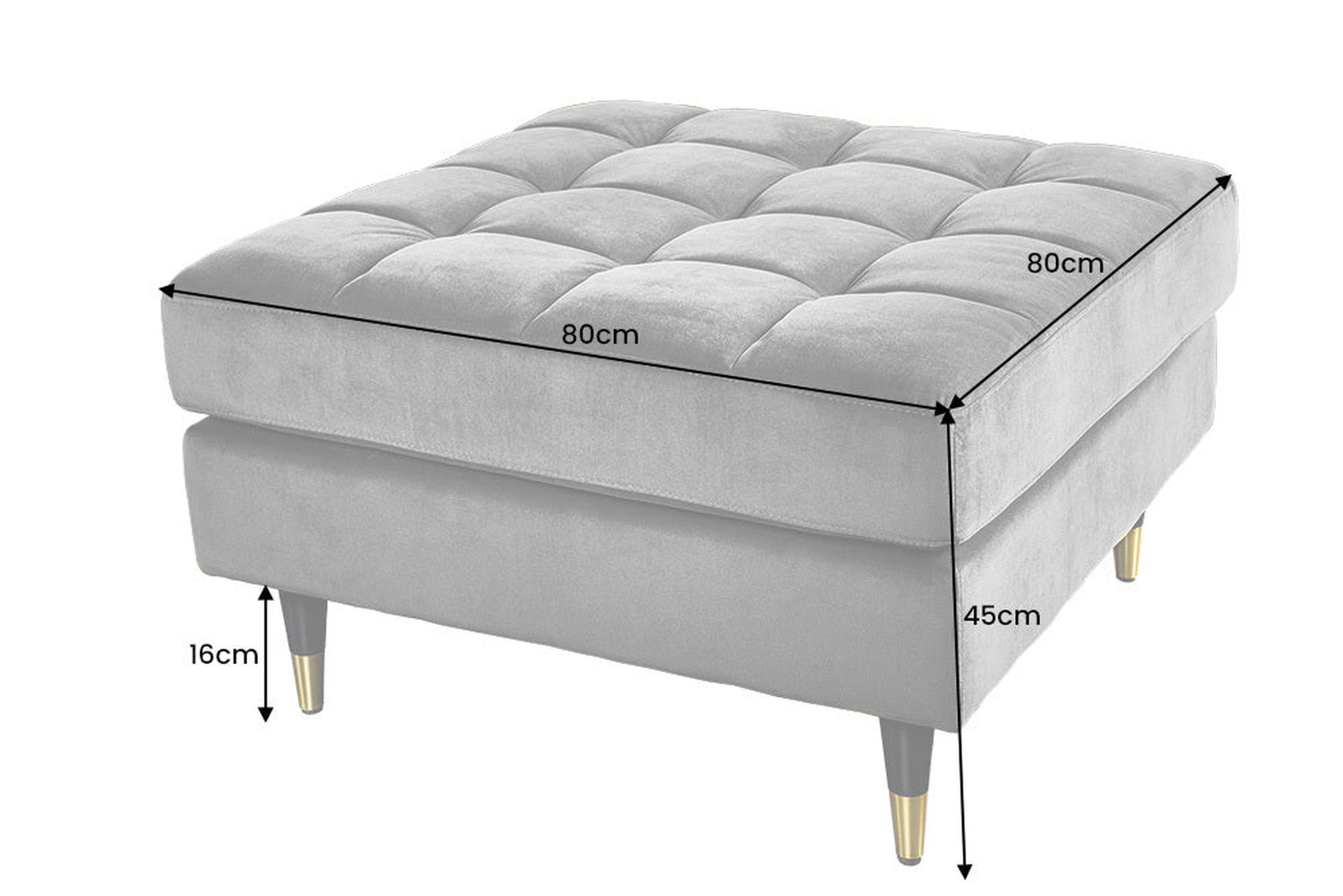 Sitzhocker Retro Samt in Cyan Blau 80 cm breit SOPHIA