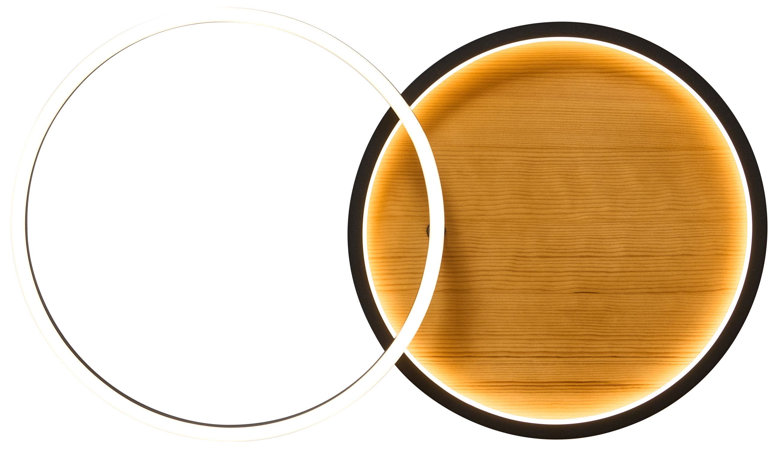 LED Deckenleuchte Holz Metall L:63,2 cm 23 W 3000 W Holz