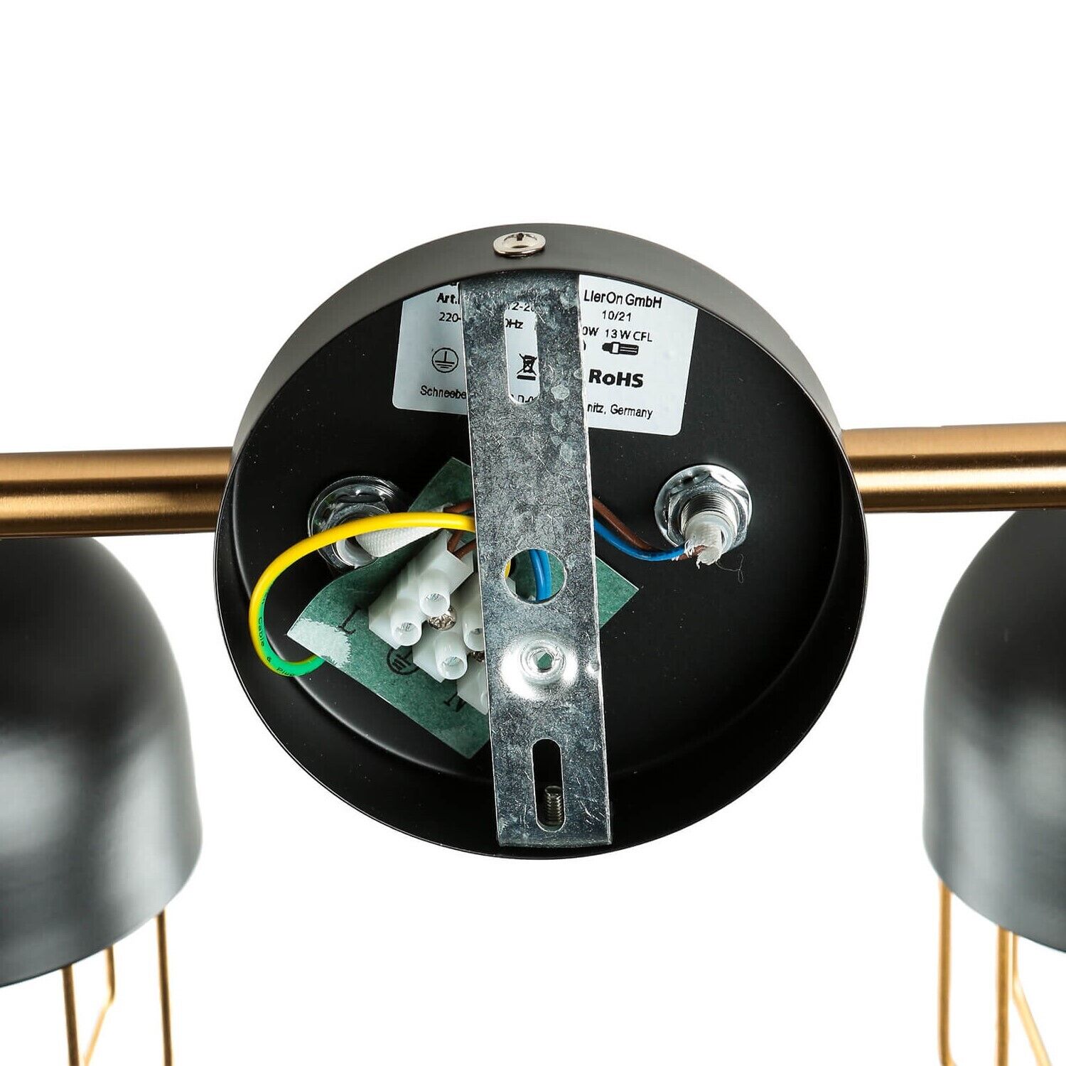 Wandleuchte Metall Schwarz Gold Loft Design 2x E14 QUINN Computerausrüstung, Elektronik, Hardware