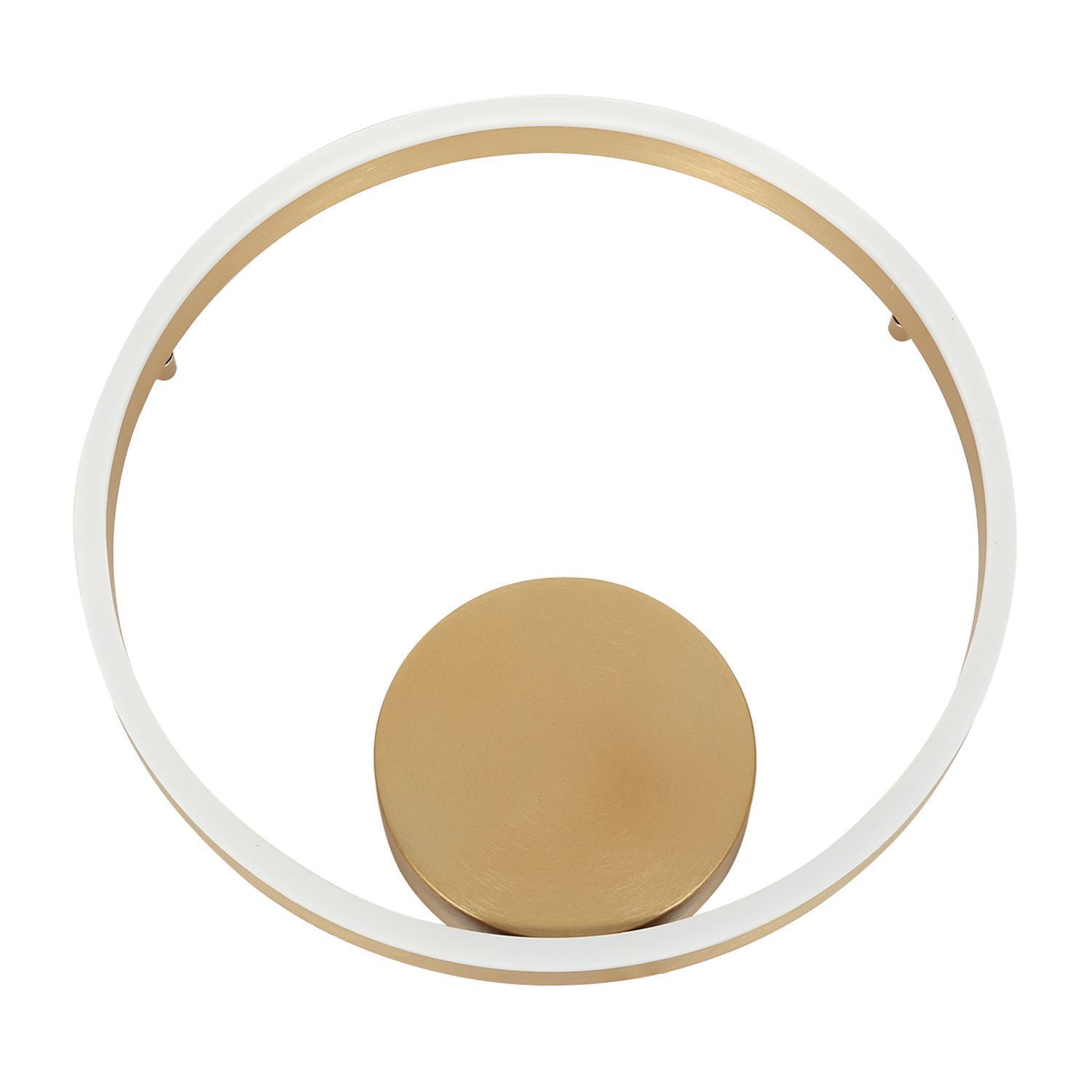 Dekorative LED Wandlampe Metall in Gold H:40 cm Ring