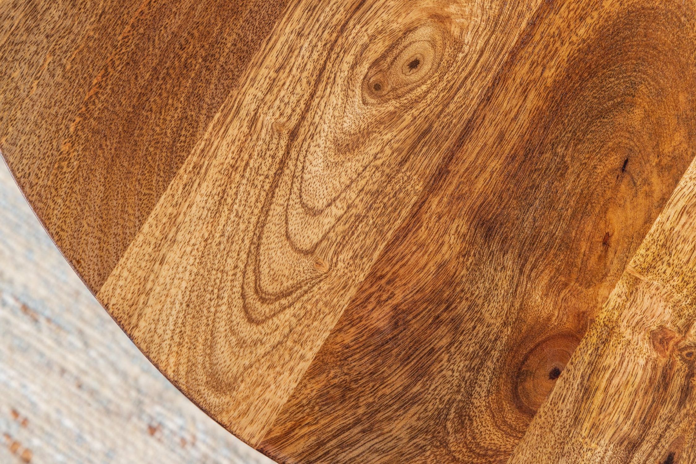 Couchtisch Mango Holz Metall Ø 50 cm rund
