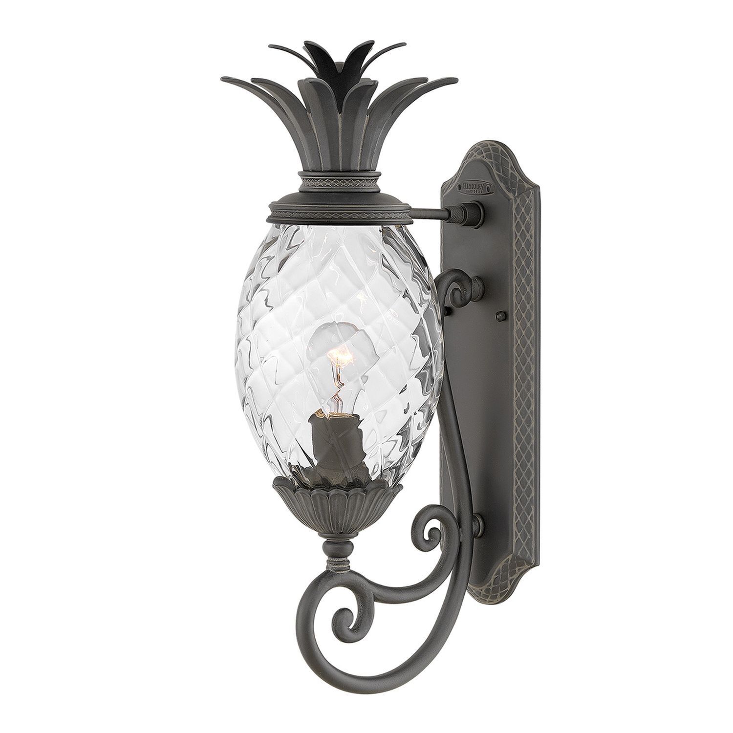 Wandleuchte außen Schwarz Antik IP44 dekorativ Ananas Design Leuchte, Lampe