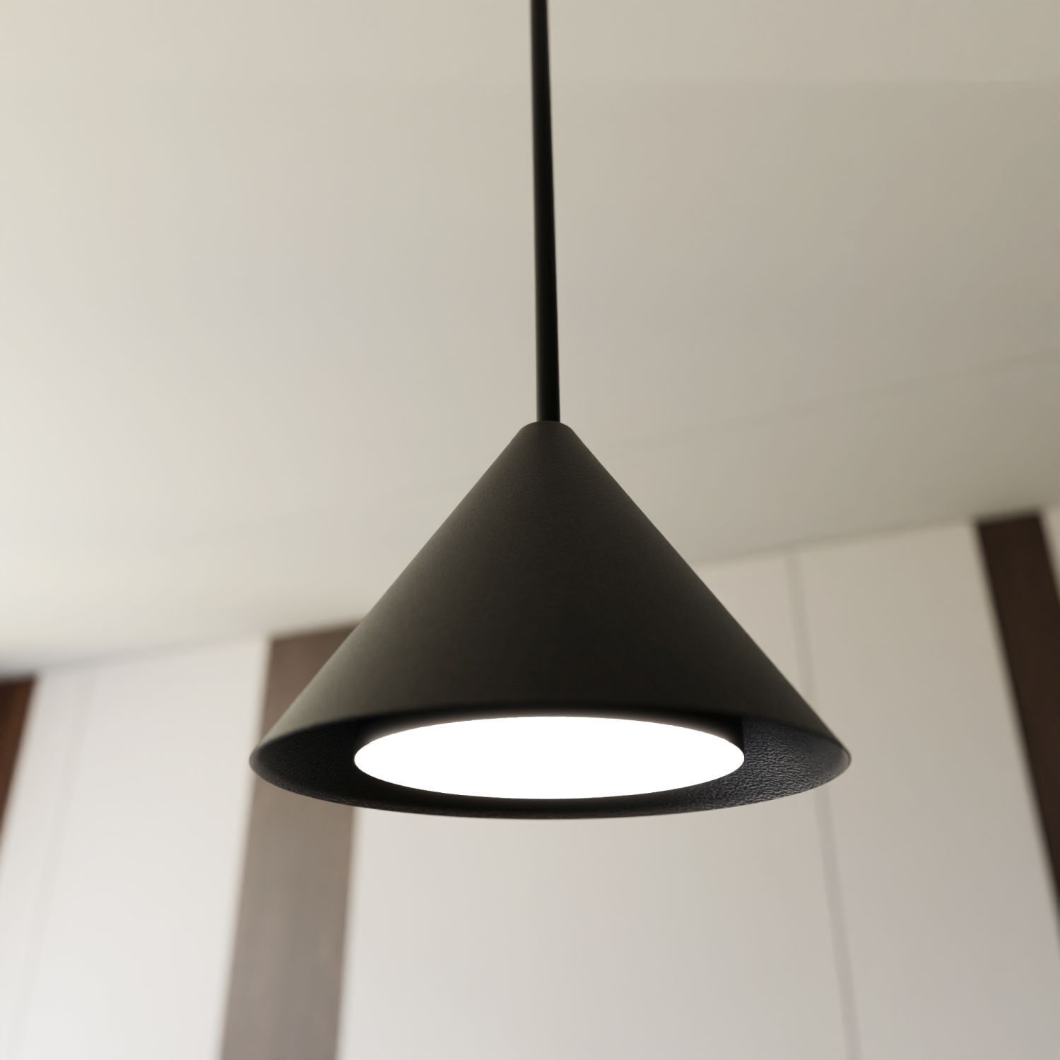 Hängelampe Metall B: 90 cm Schwarz GX53 4-flammig