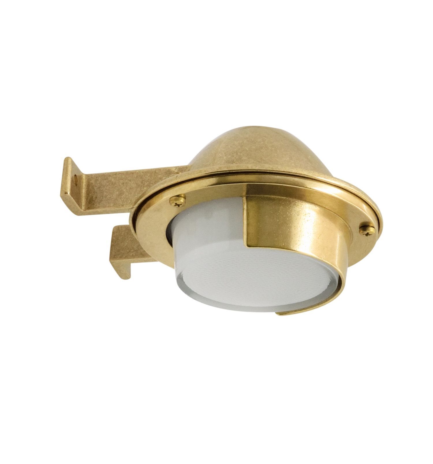 Wandleuchte außen Glas Echt-Messing G9 IP64 14 cm breit Leuchte, Bronze