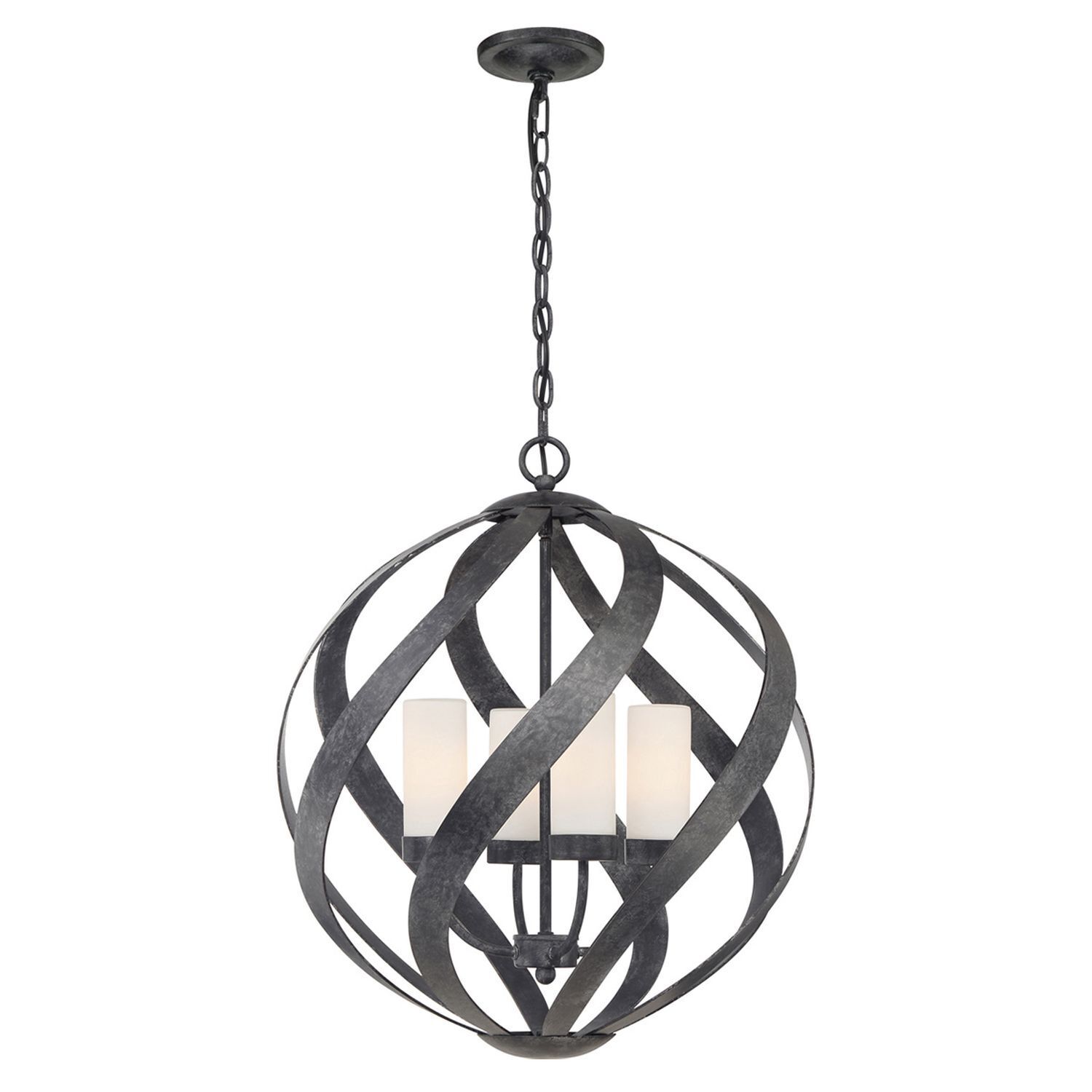 Hängelampe rund Ø50 cm 4x E14 Outdoor Terrasse