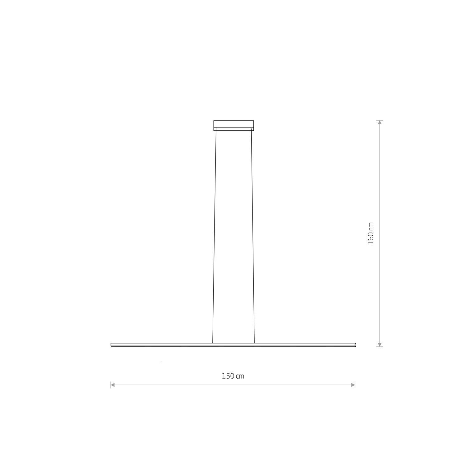 LED Hängelampe Schwarz 4000 K B: 150 cm länglich neutralweiß Diagramm, Handlung, Seite, Text