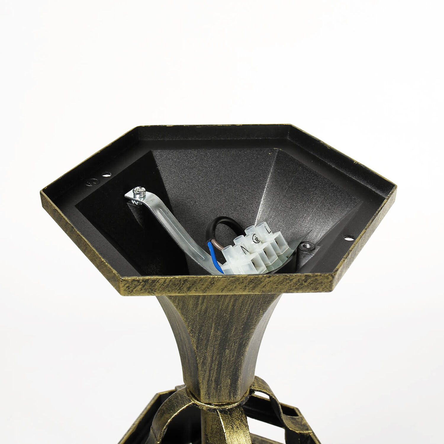 Kleine Sockel Steh Lampe für außen Gold Antik 50,5cm Pinsel, Gerät, Werkzeug