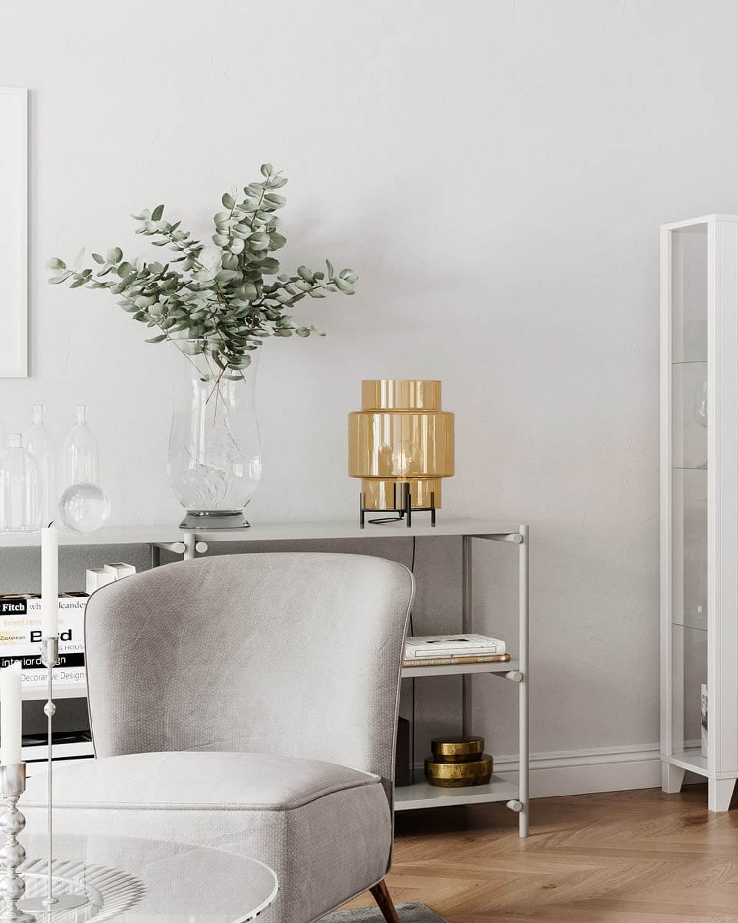 Lampe, Pflanze, Mobiliar