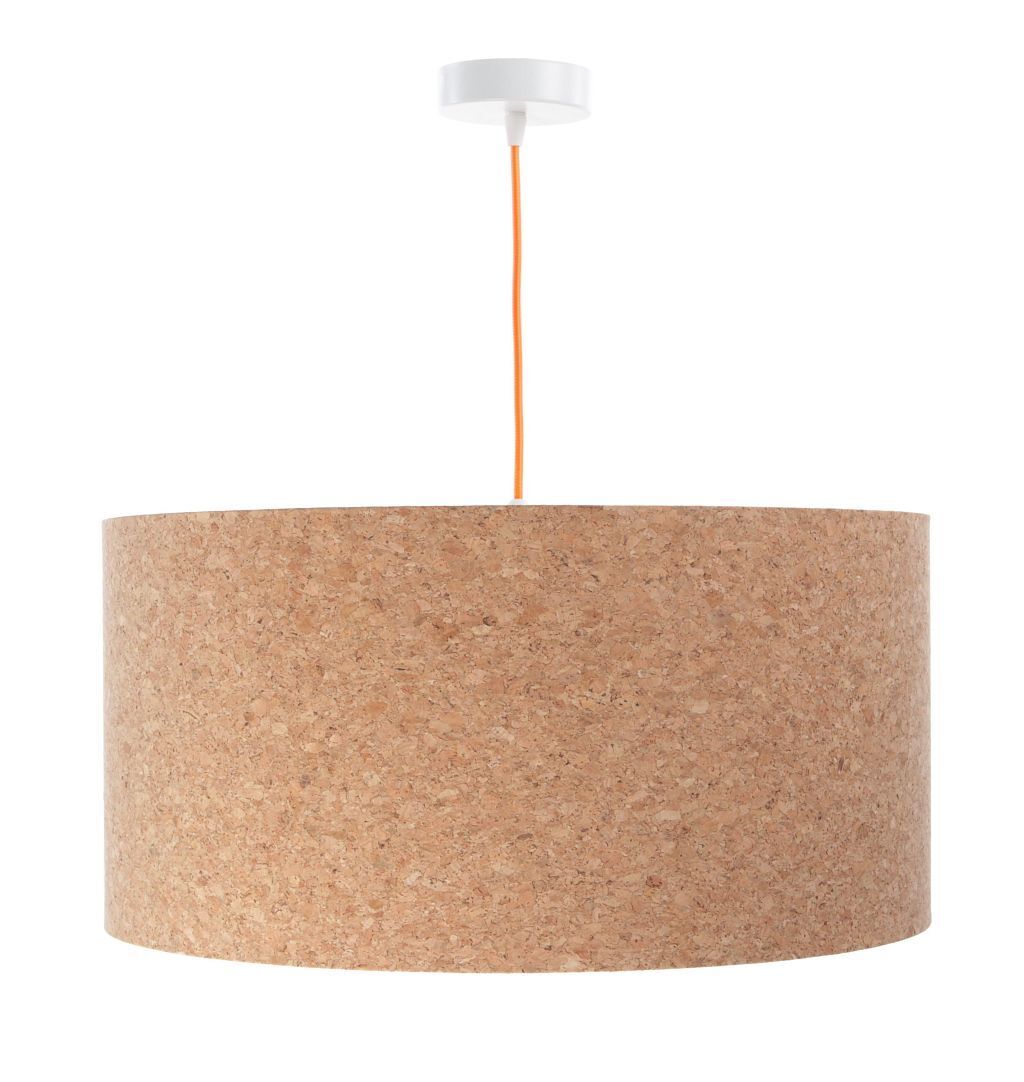 Hängeleuchte Wohnzimmer E27 Ø 40 cm Kork Modern Boho