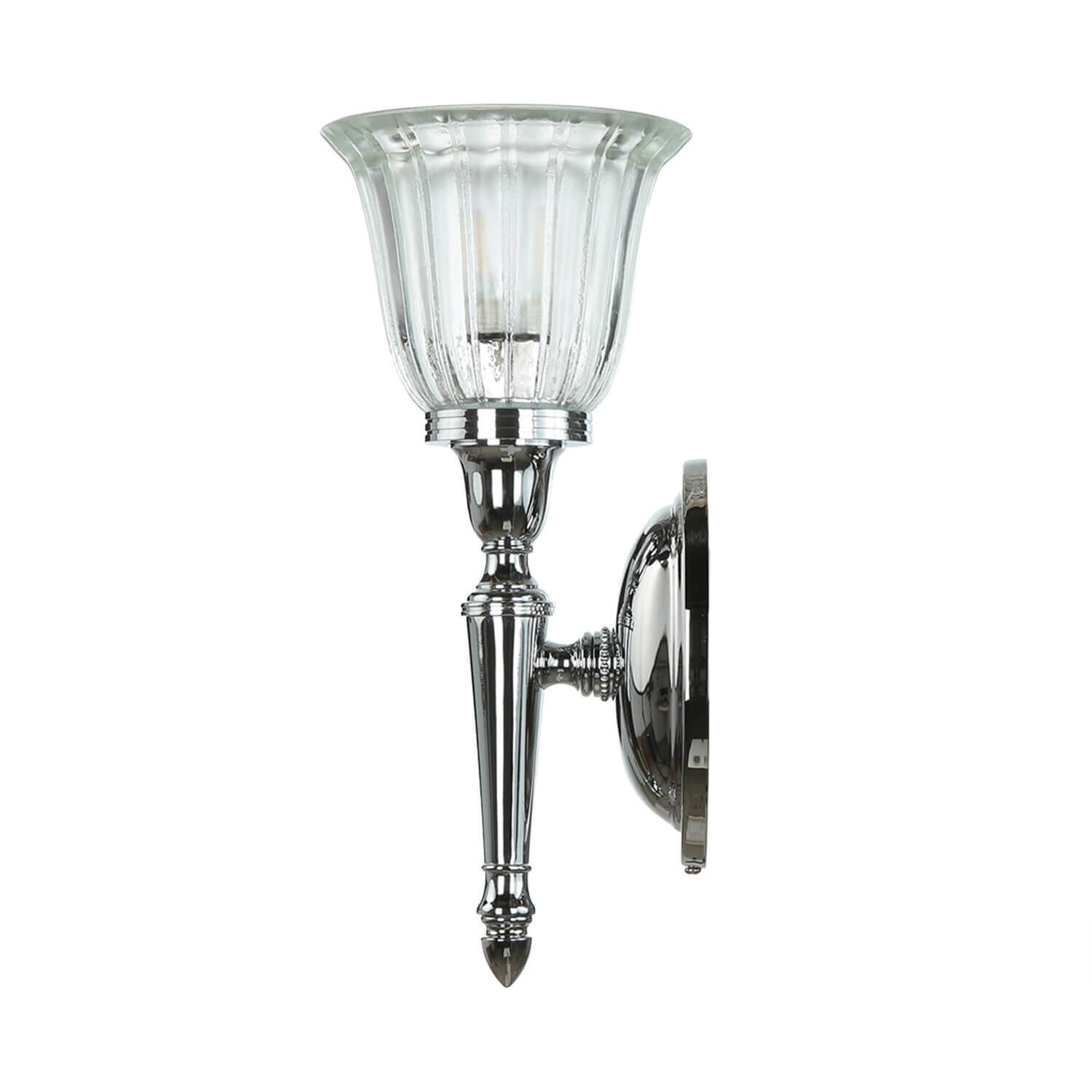 Designer Badleuchte LED aus Messing Glas IP44 in Chrom Leuchte, Deckenleuchte