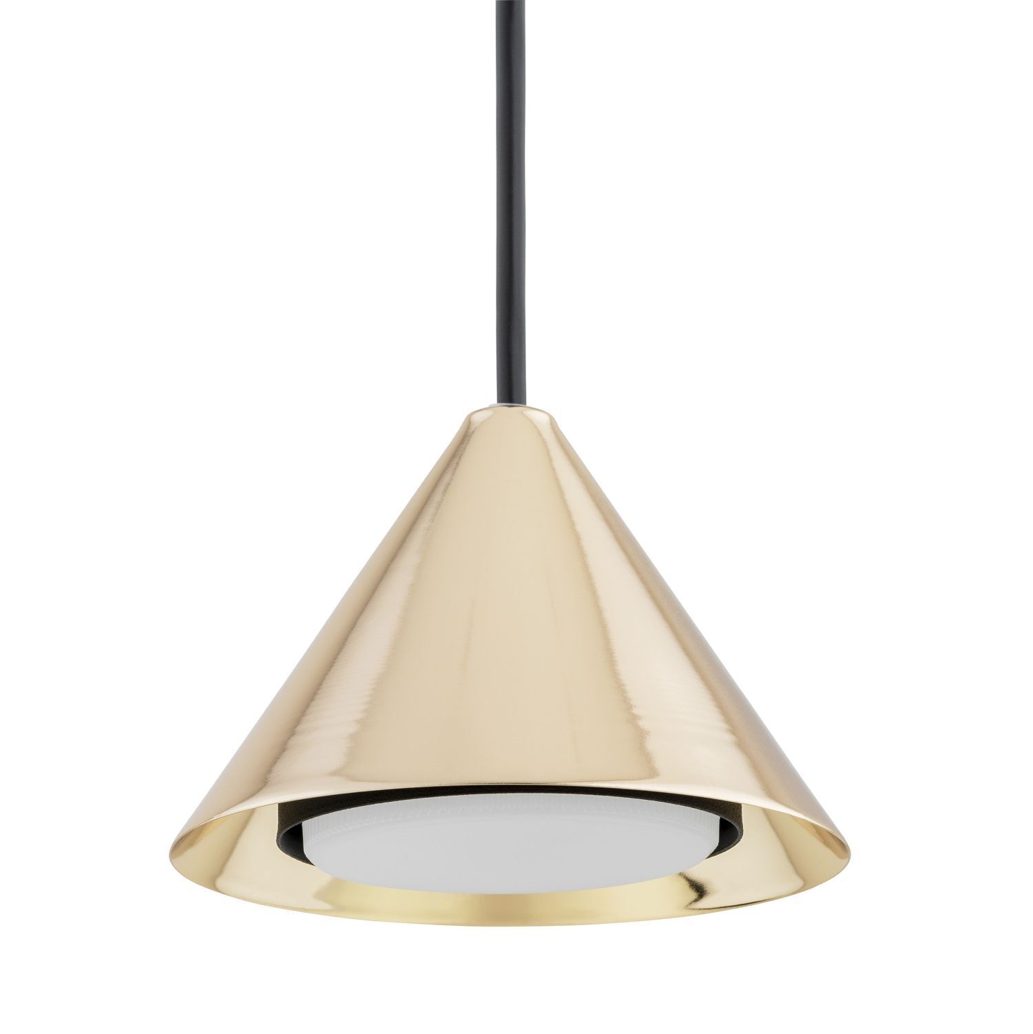 Hängelampe Metall B: 70 cm in Schwarz Gold GX53 3-flammig