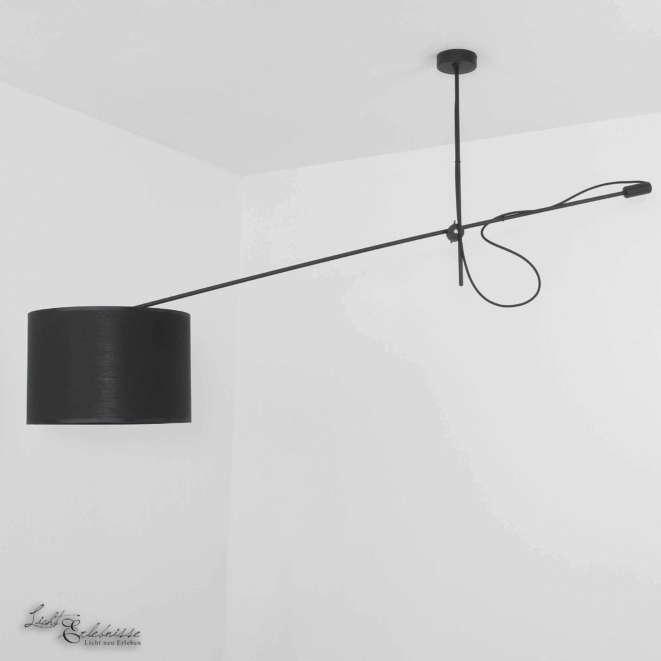 Große Deckenlampe Schwarz Gold VIPER flexibel 170cm