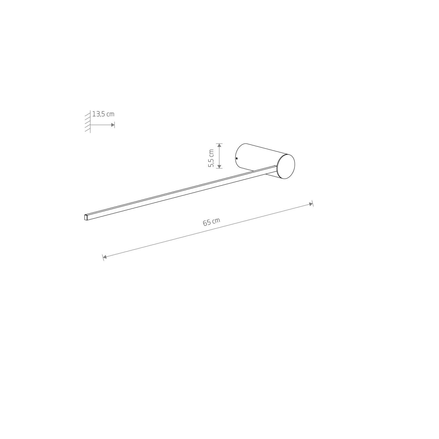LED Wandleuchte Schwarz Aluminium 4000 K 390 lm indirekt