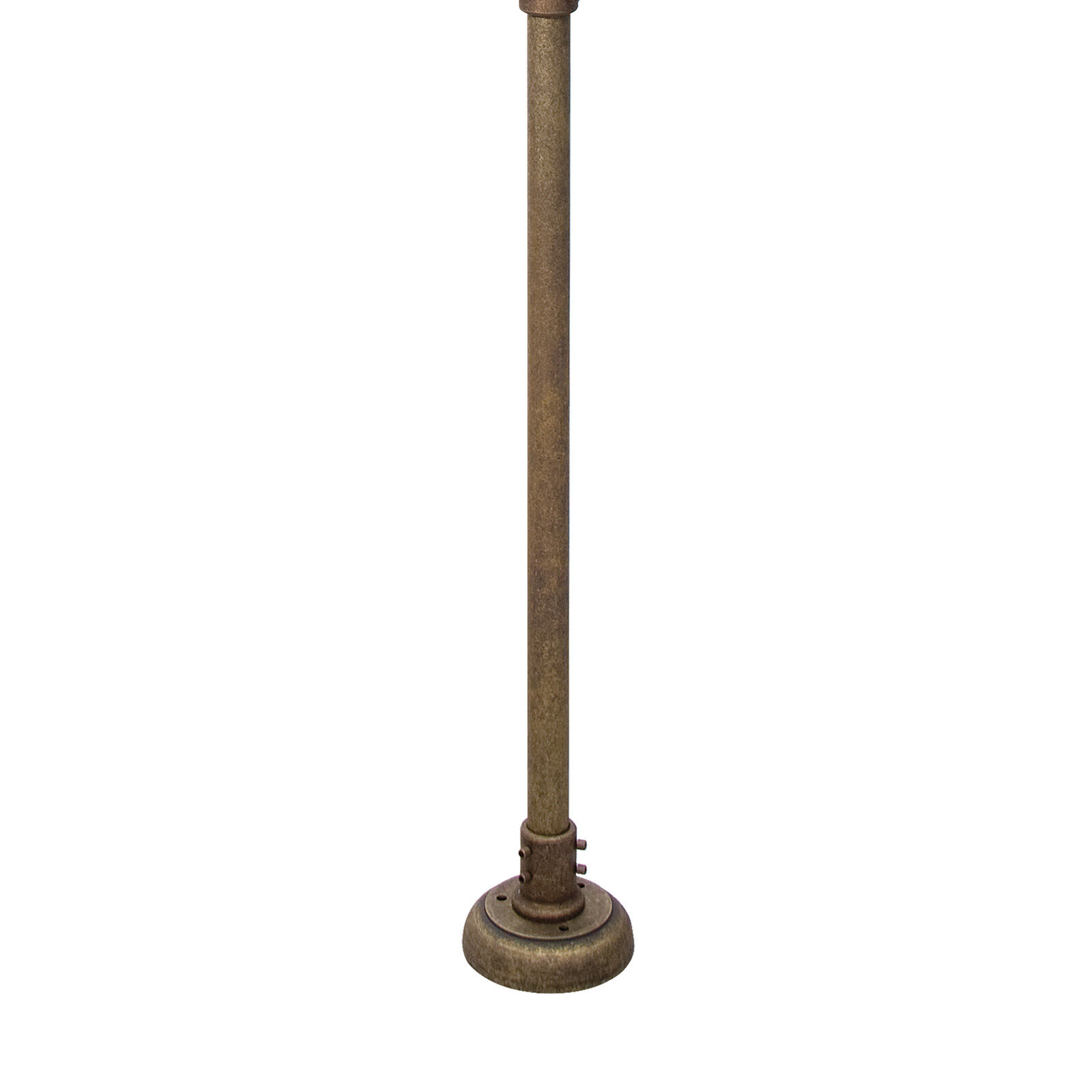 Stehlampe außen IP44 210 cm 3-flammig E27 Messing massiv