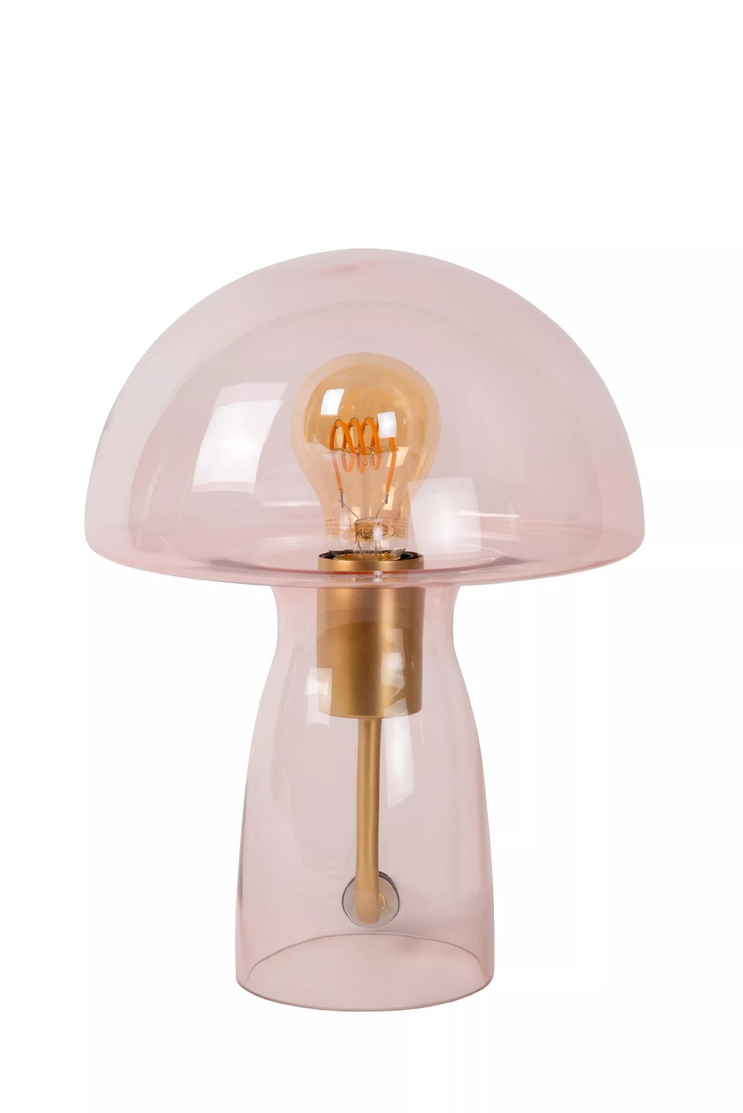 Pilz Tischlampe Pink 28 cm klein E27 bis 60 W Retro