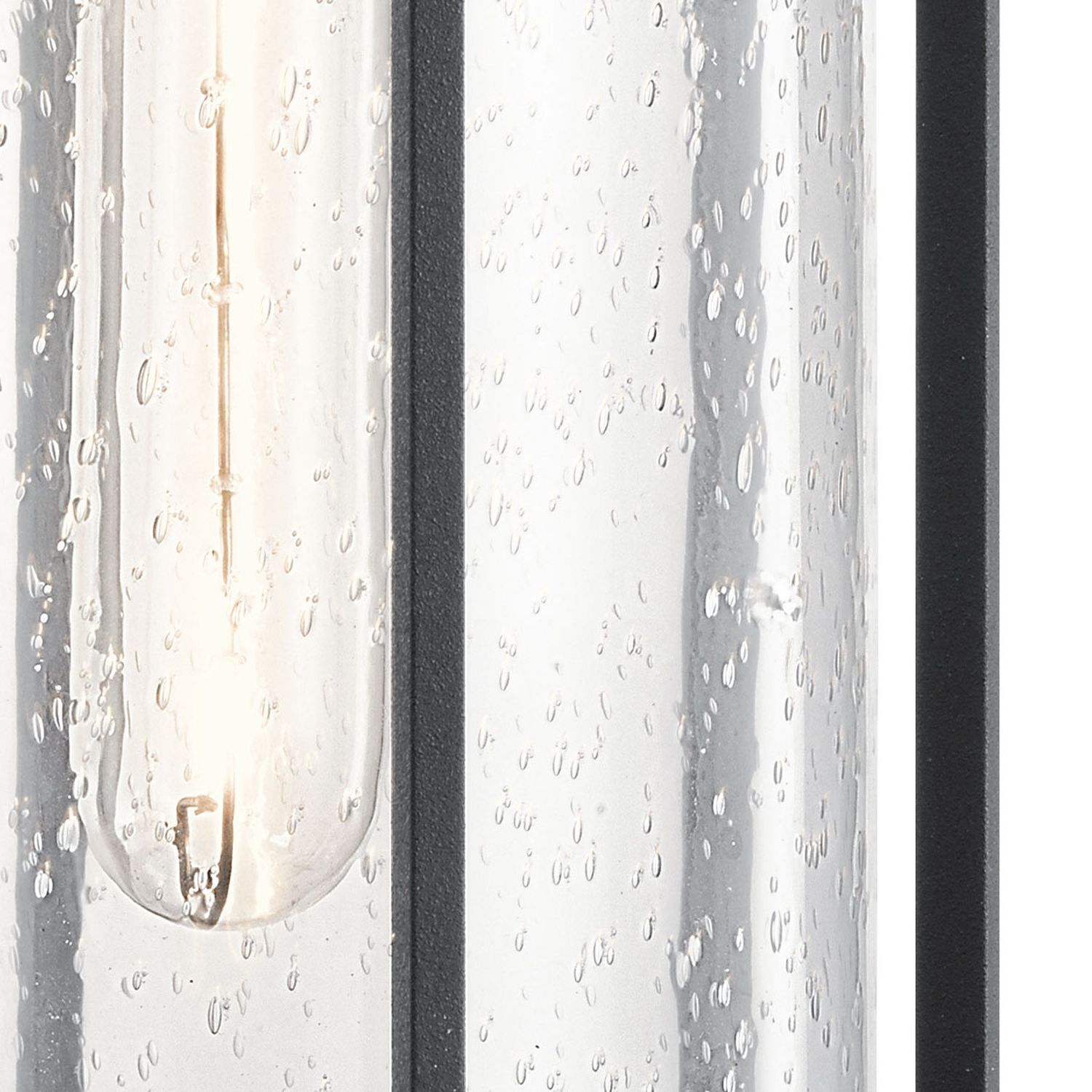 Außenwandleuchte Schwarz Aluminium Regenglas IP44 E27