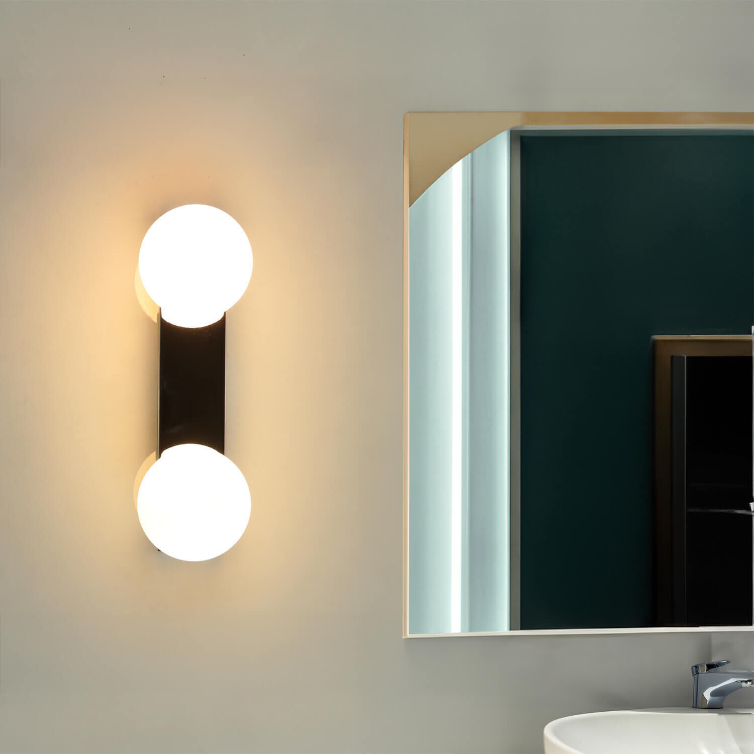 Wandleuchte BRAZOS in Chrom 2-flmg