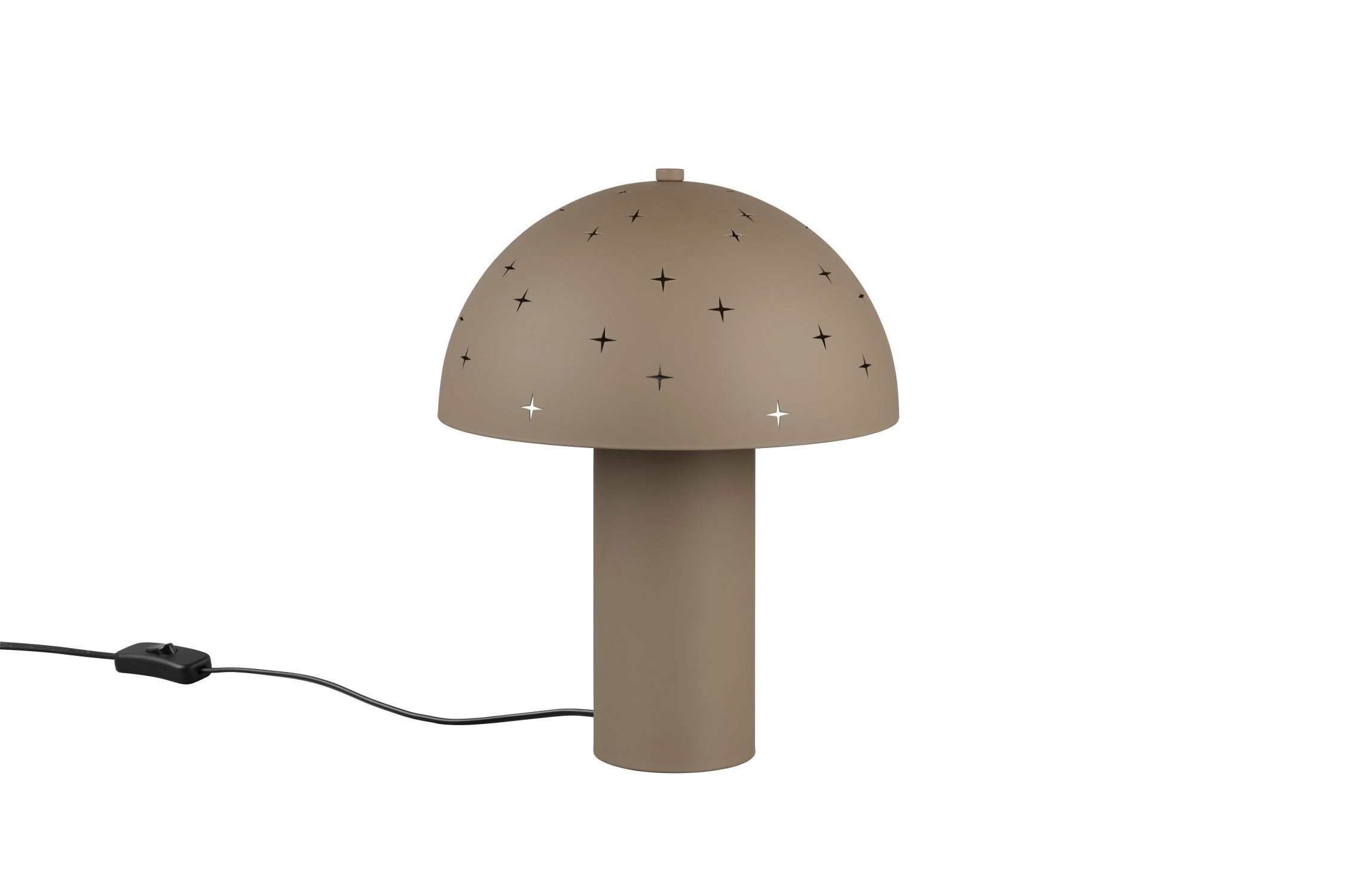 Stylische Tischlampe Taupe Metall E14 32,5 cm Sterne