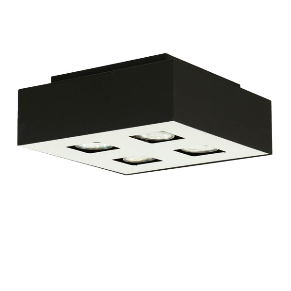 Deckenleuchte, LED, moderne Leuchte, schwarz, 4er-Spot