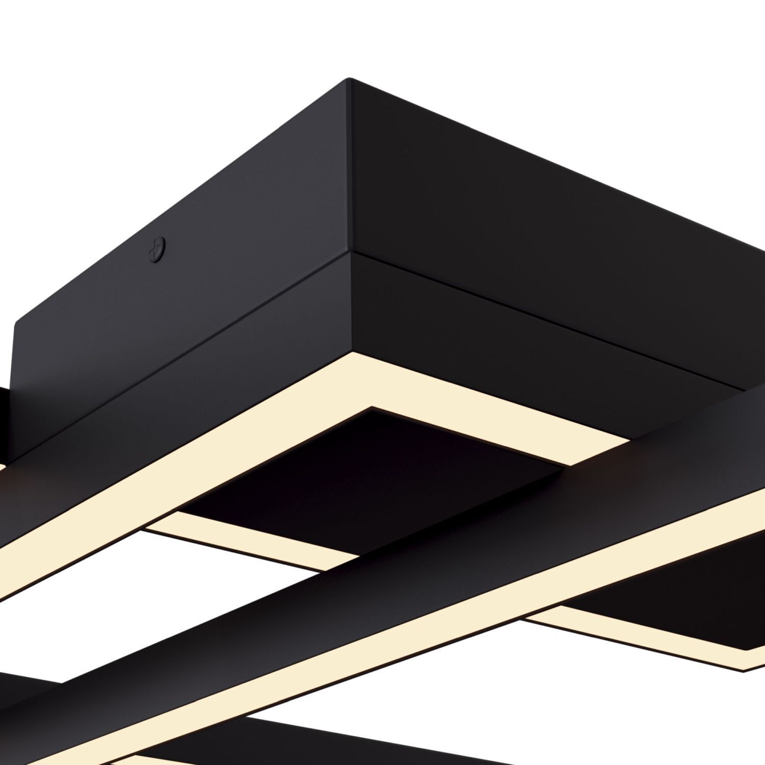 LED Deckenlampe Metall Schwarz warmweißes Licht 3000 K