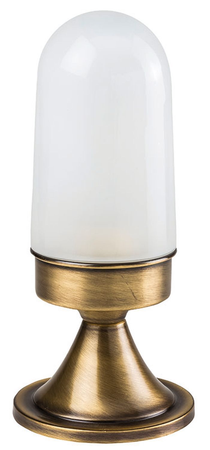 Dekorative Gartenleuchte Messing Glas H:28cm außen