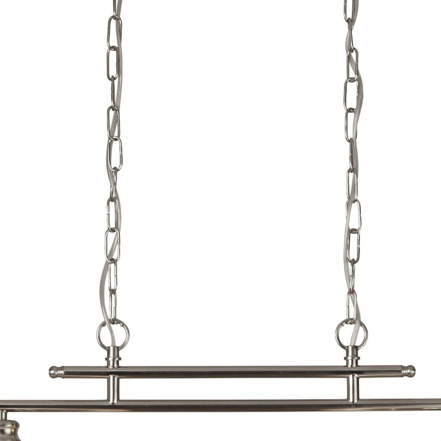 Billardleuchte 2-flammig B: 75 cm in Silber Klar E27